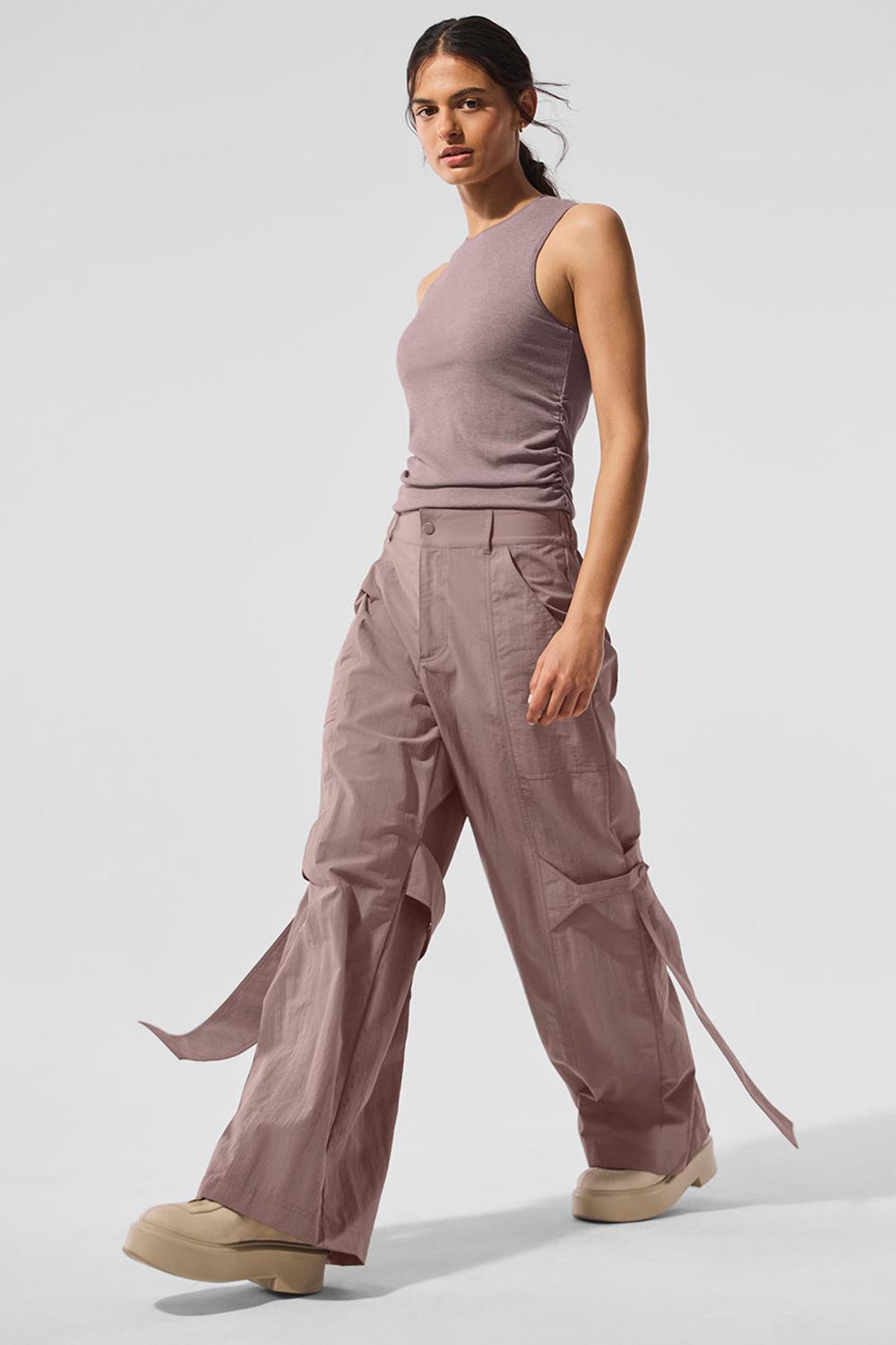 Παντελονι γυναικεια Alo Yoga High-Waist Voyager Mushroom | Greece  HWDMR-2519