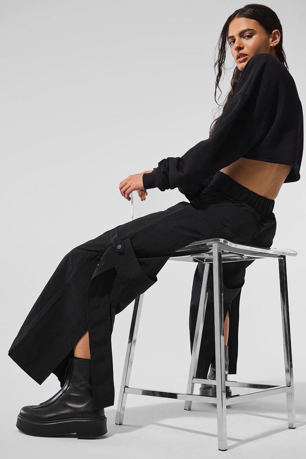 Παντελονι γυναικεια Alo Yoga High-Waist Voyager μαυρα | Greece  YCNUT-9075