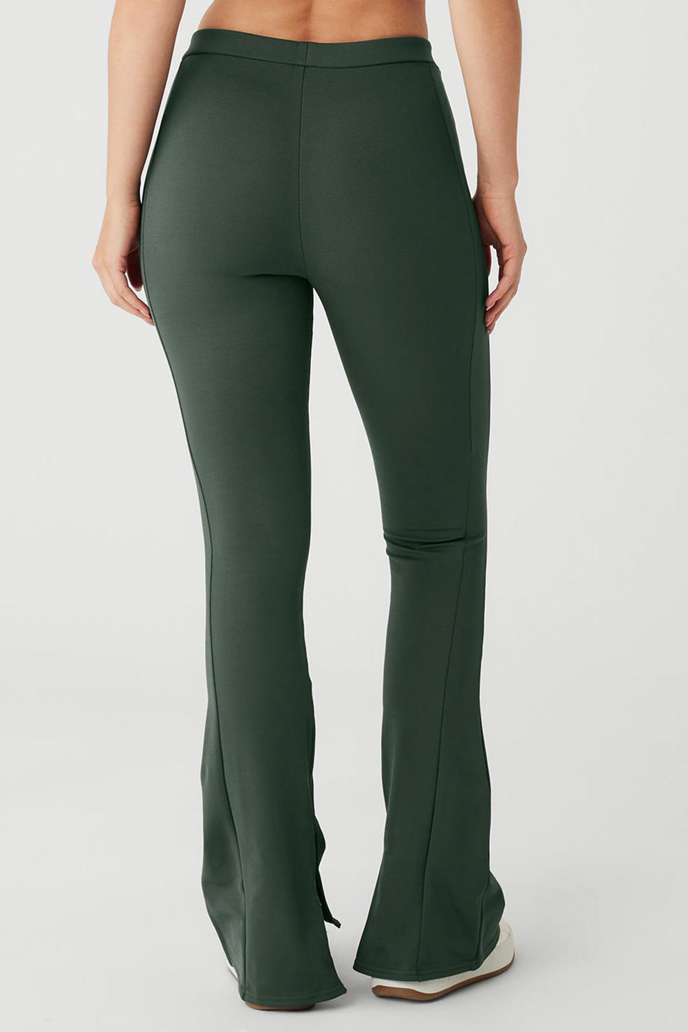 Κολαν γυναικεια Alo Yoga High-Waist Zip It Flare σκούρο | Greece  LEHRM-5978