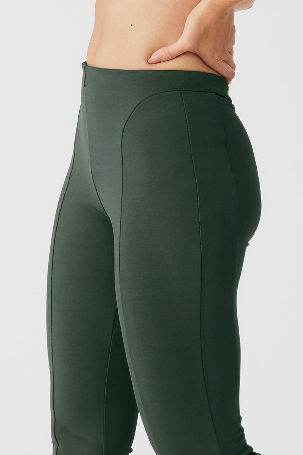 Κολαν γυναικεια Alo Yoga High-Waist Zip It Flare σκούρο | Greece  LEHRM-5978