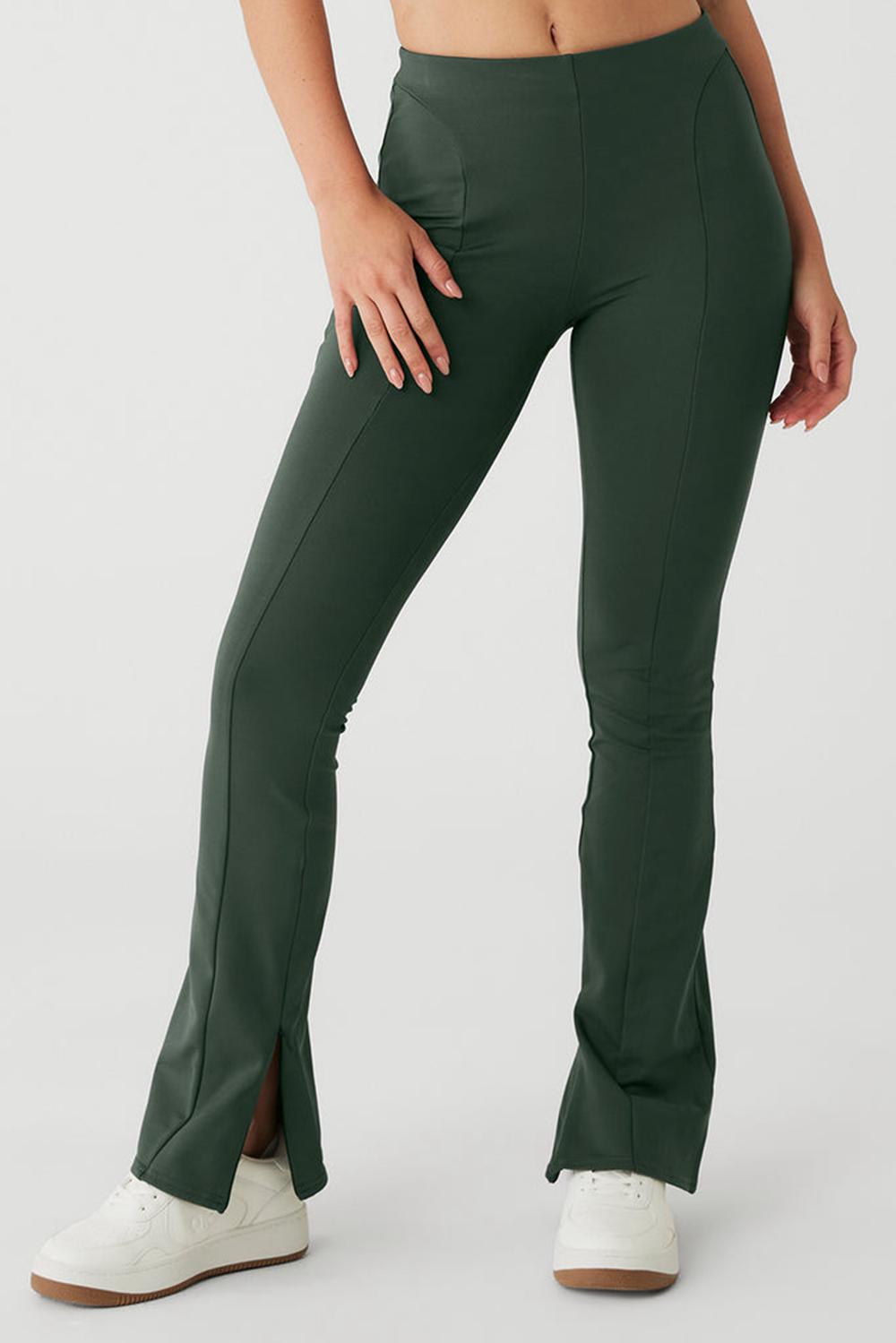 Κολαν γυναικεια Alo Yoga High-Waist Zip It Flare σκούρο | Greece  LEHRM-5978