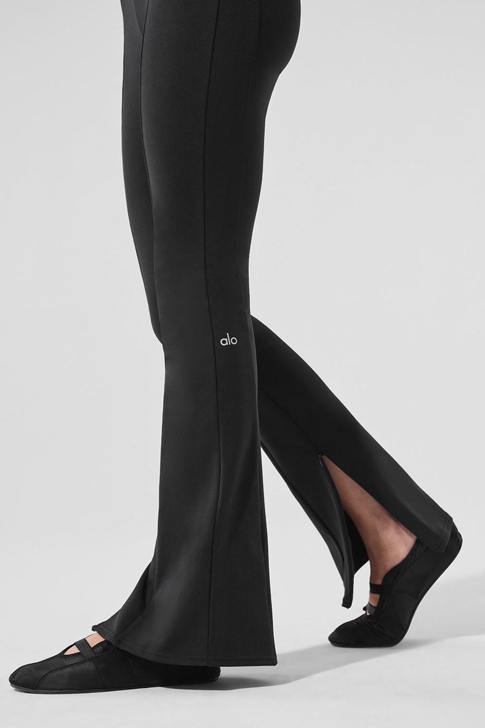 Κολαν γυναικεια Alo Yoga High-Waist Zip It Flare μαυρα | Greece  VKSIW-0179