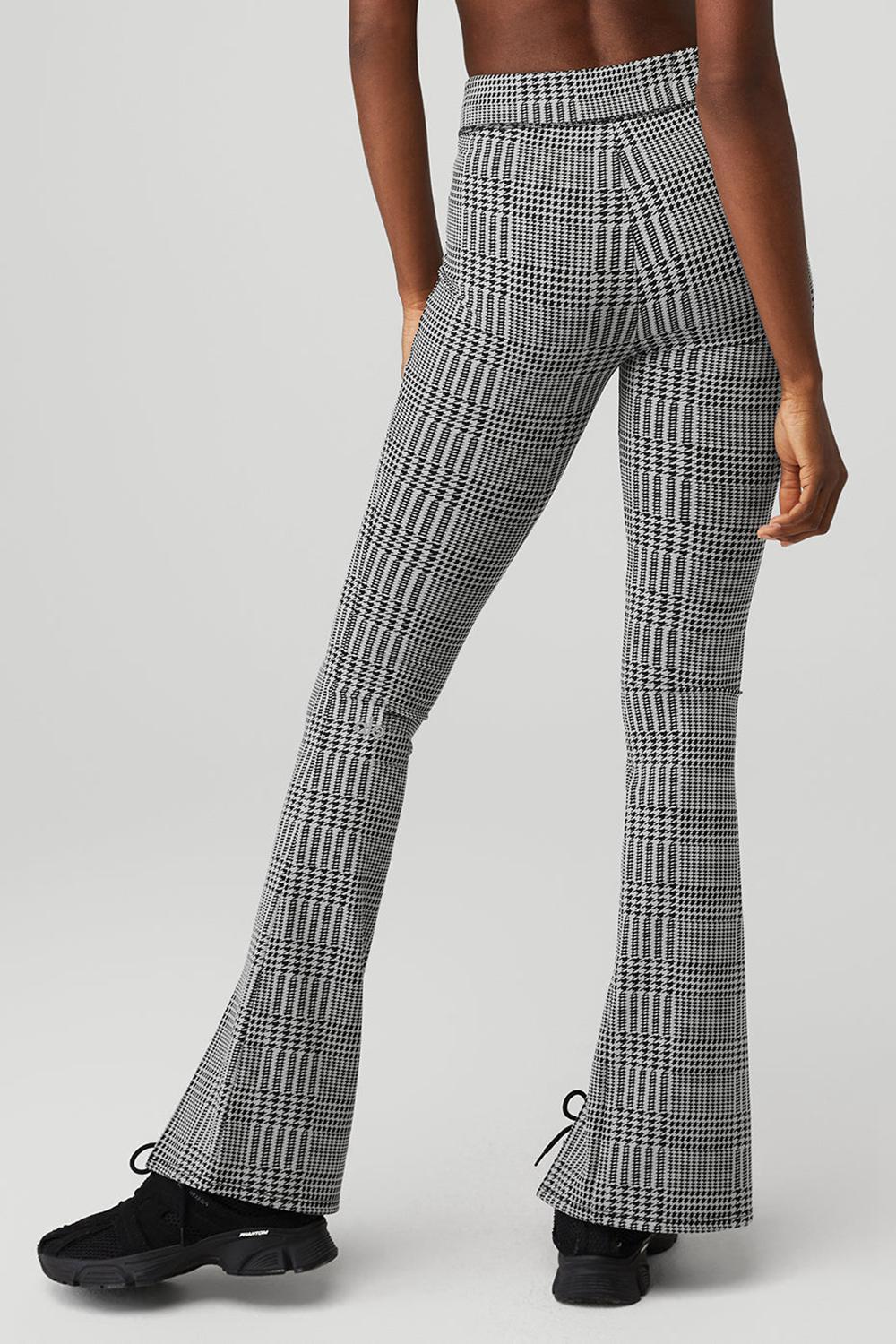 Κολαν γυναικεια Alo Yoga Jacquard High-Waist Glenplaid Flutter Τιτάνιο μαυρα | Greece  FKYXM-1043