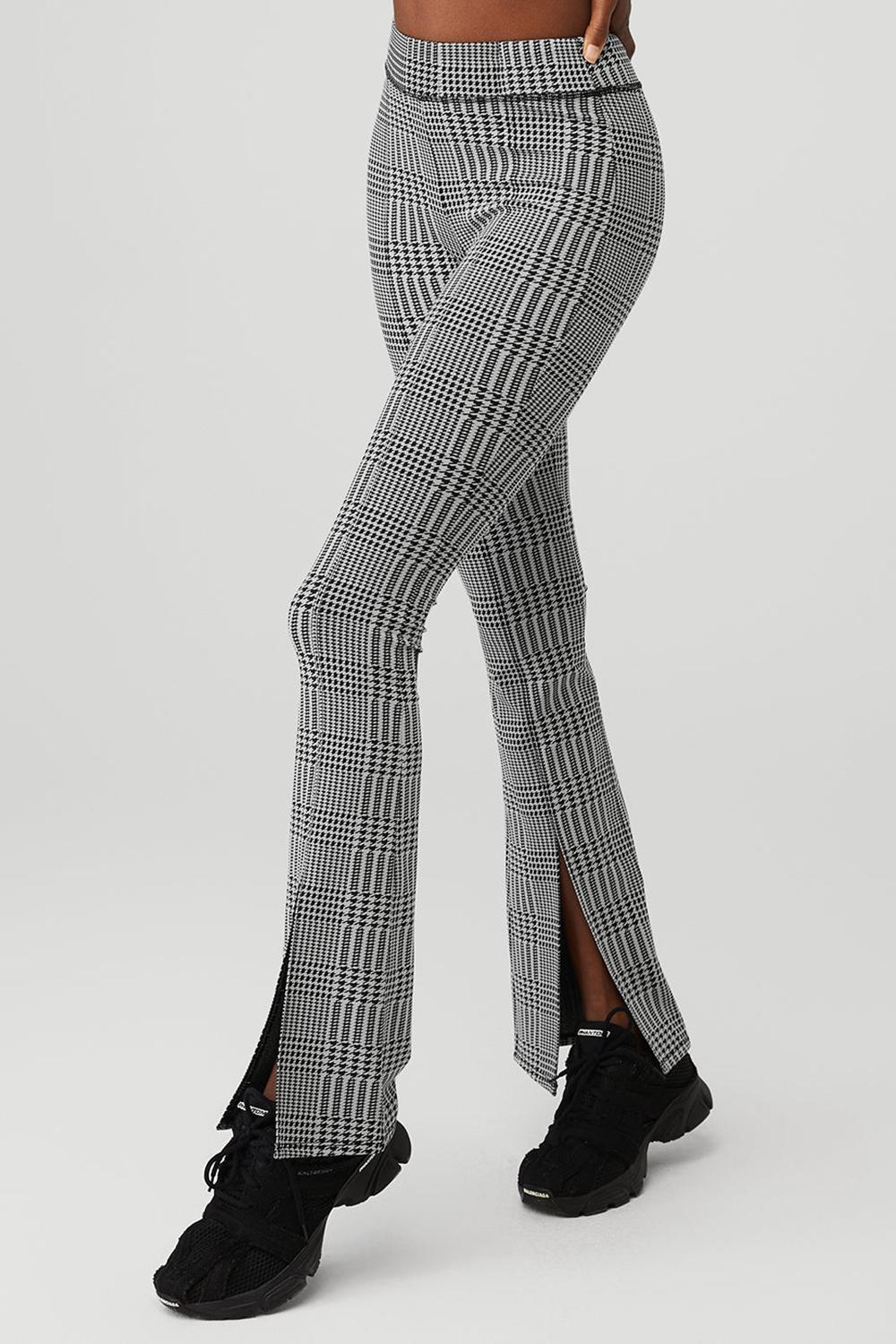 Κολαν γυναικεια Alo Yoga Jacquard High-Waist Glenplaid Flutter Τιτάνιο μαυρα | Greece  FKYXM-1043