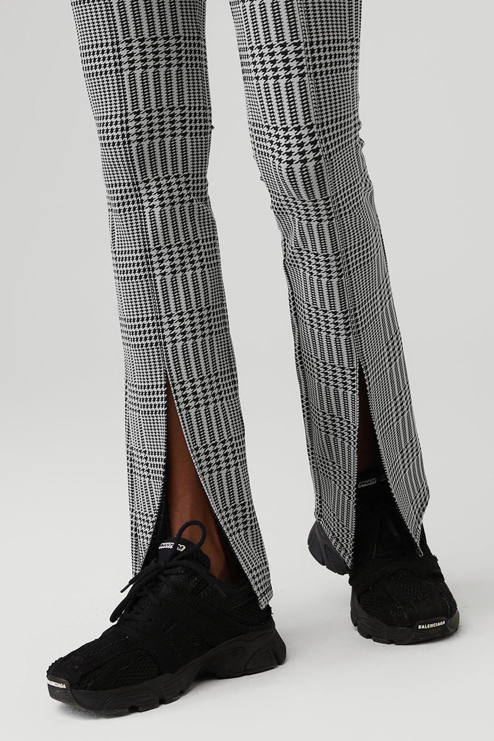 Κολαν γυναικεια Alo Yoga Jacquard High-Waist Glenplaid Flutter Τιτάνιο μαυρα | Greece  FKYXM-1043