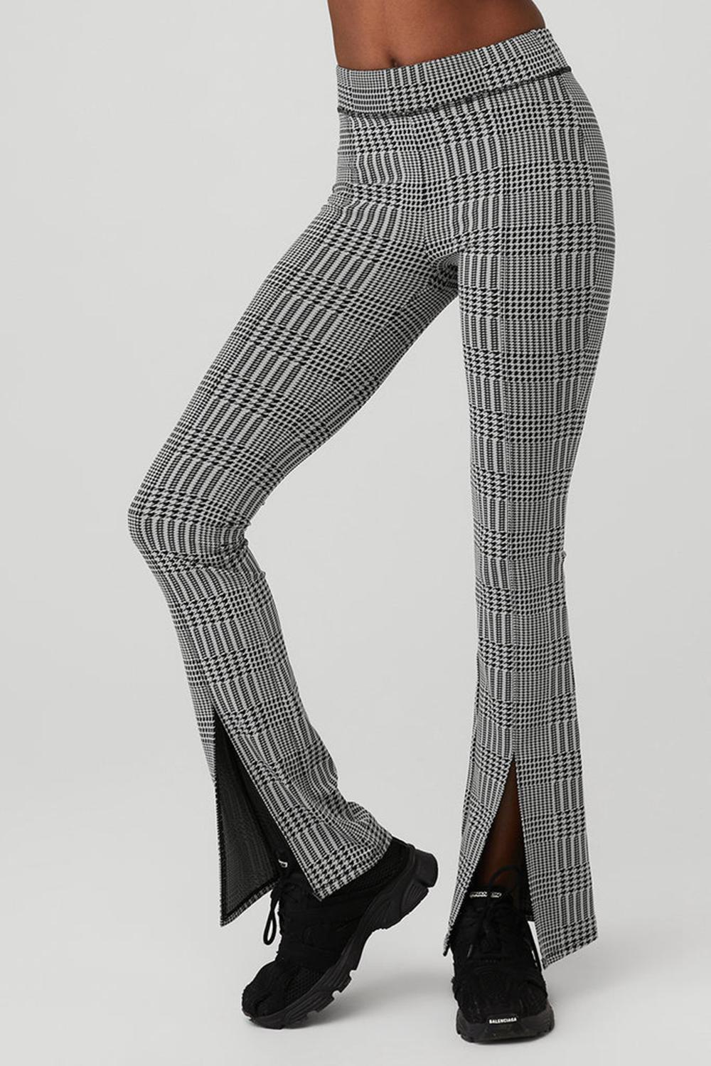 Κολαν γυναικεια Alo Yoga Jacquard High-Waist Glenplaid Flutter Τιτάνιο μαυρα | Greece  FKYXM-1043