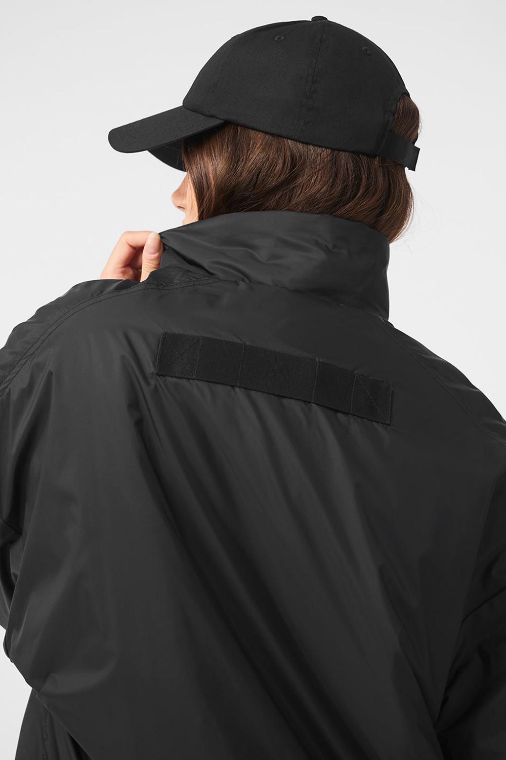Μπουφαν γυναικεια Alo Yoga Latitude Light Weight 1/2 Zip Pullover μαυρα | Greece  NPFKE-1349