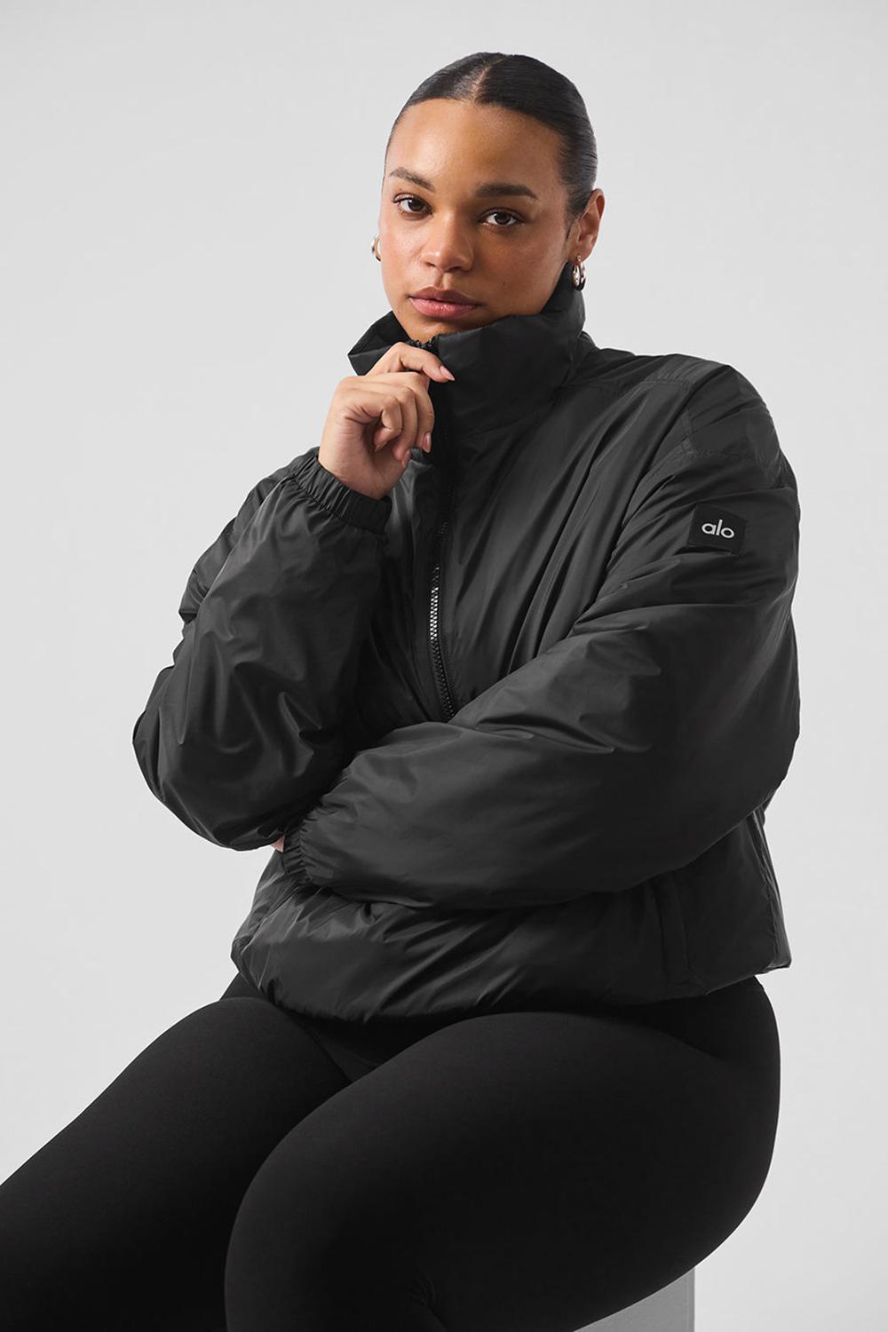Μπουφαν γυναικεια Alo Yoga Latitude Light Weight 1/2 Zip Pullover μαυρα | Greece  NPFKE-1349