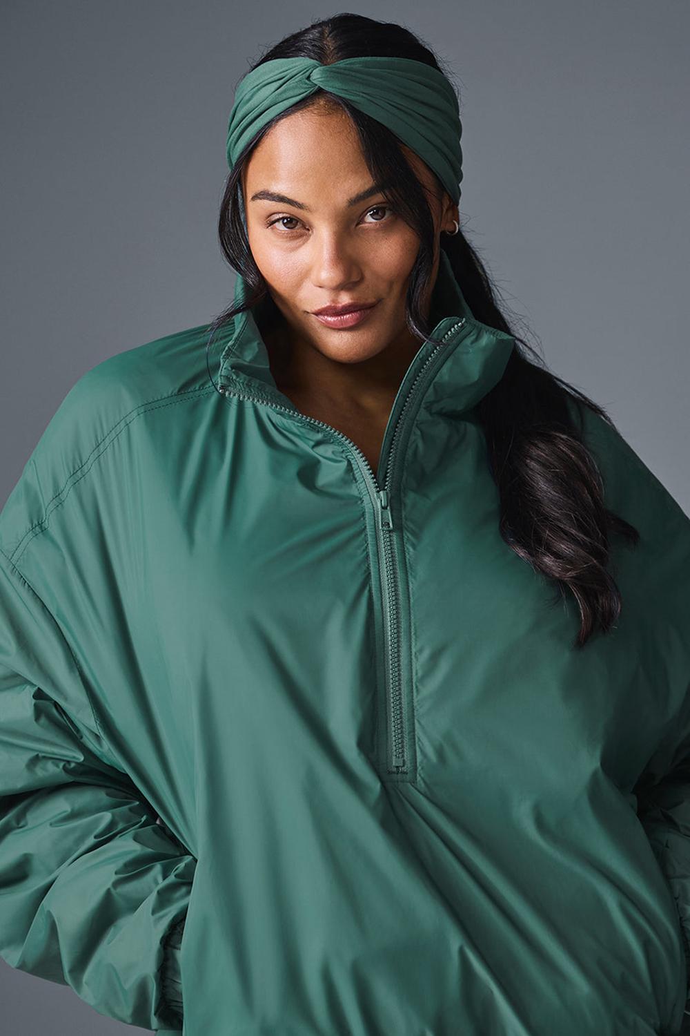 Μπουφαν γυναικεια Alo Yoga Latitude Light Weight 1/2 Zip Pullover Winter Ivy | Greece  ZKLVS-6314
