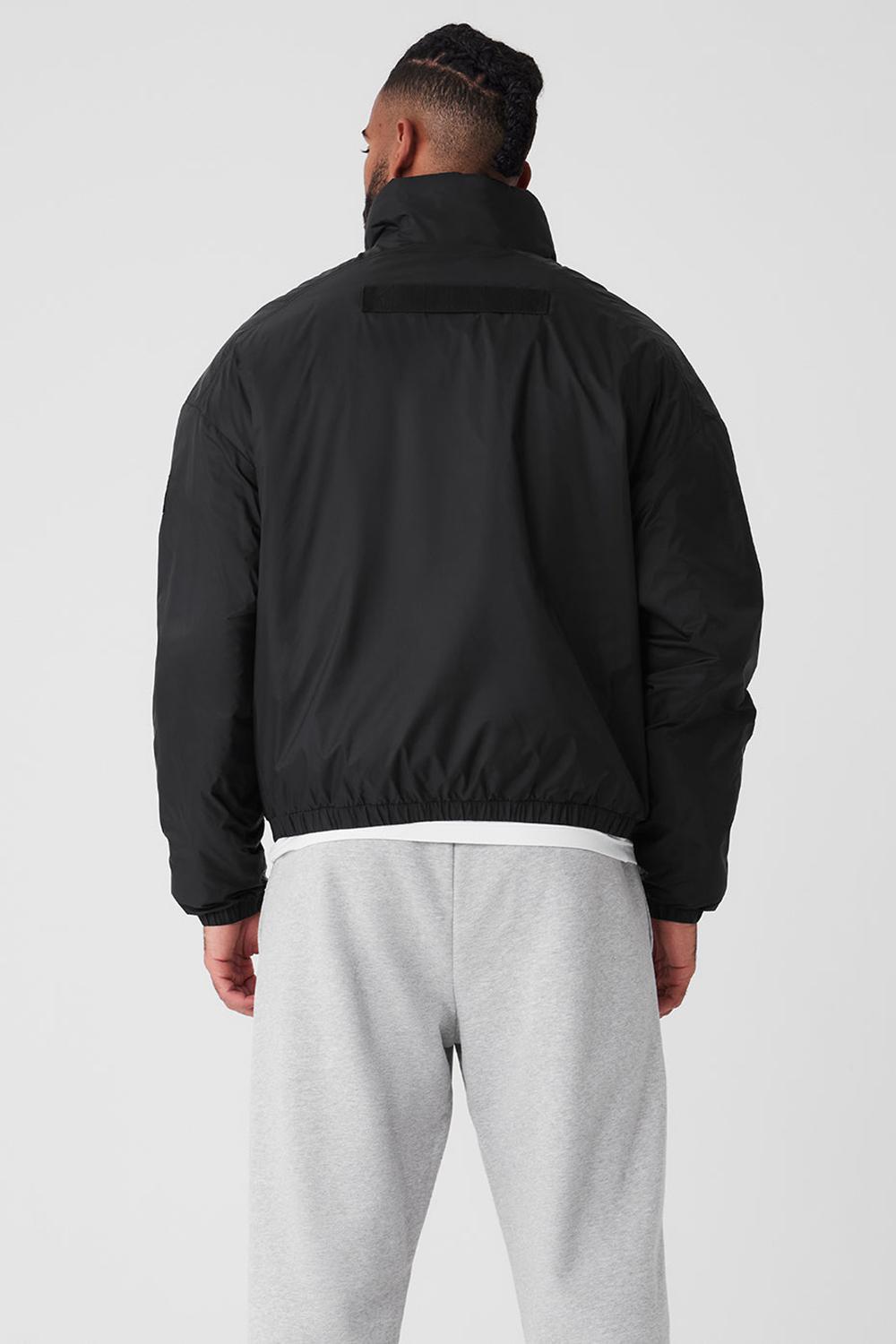Μπουφαν ανδρικα Alo Yoga Latitude Light Weight 1/2 Zip Pullover μαυρα | Greece  PLQKB-0253
