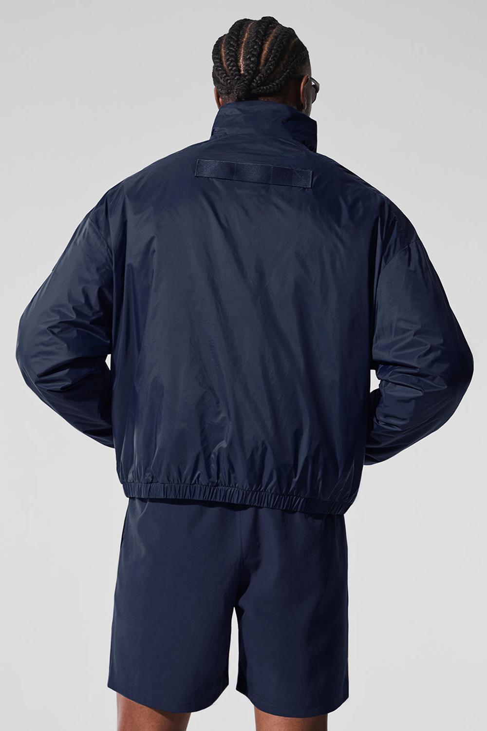 Μπουφαν ανδρικα Alo Yoga Latitude Light Weight 1/2 Zip Pullover σκουρο μπλε | Greece  ZPRAK-9683