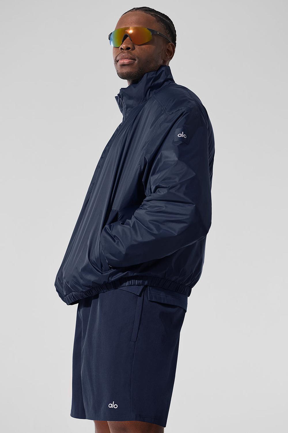Μπουφαν ανδρικα Alo Yoga Latitude Light Weight 1/2 Zip Pullover σκουρο μπλε | Greece  ZPRAK-9683