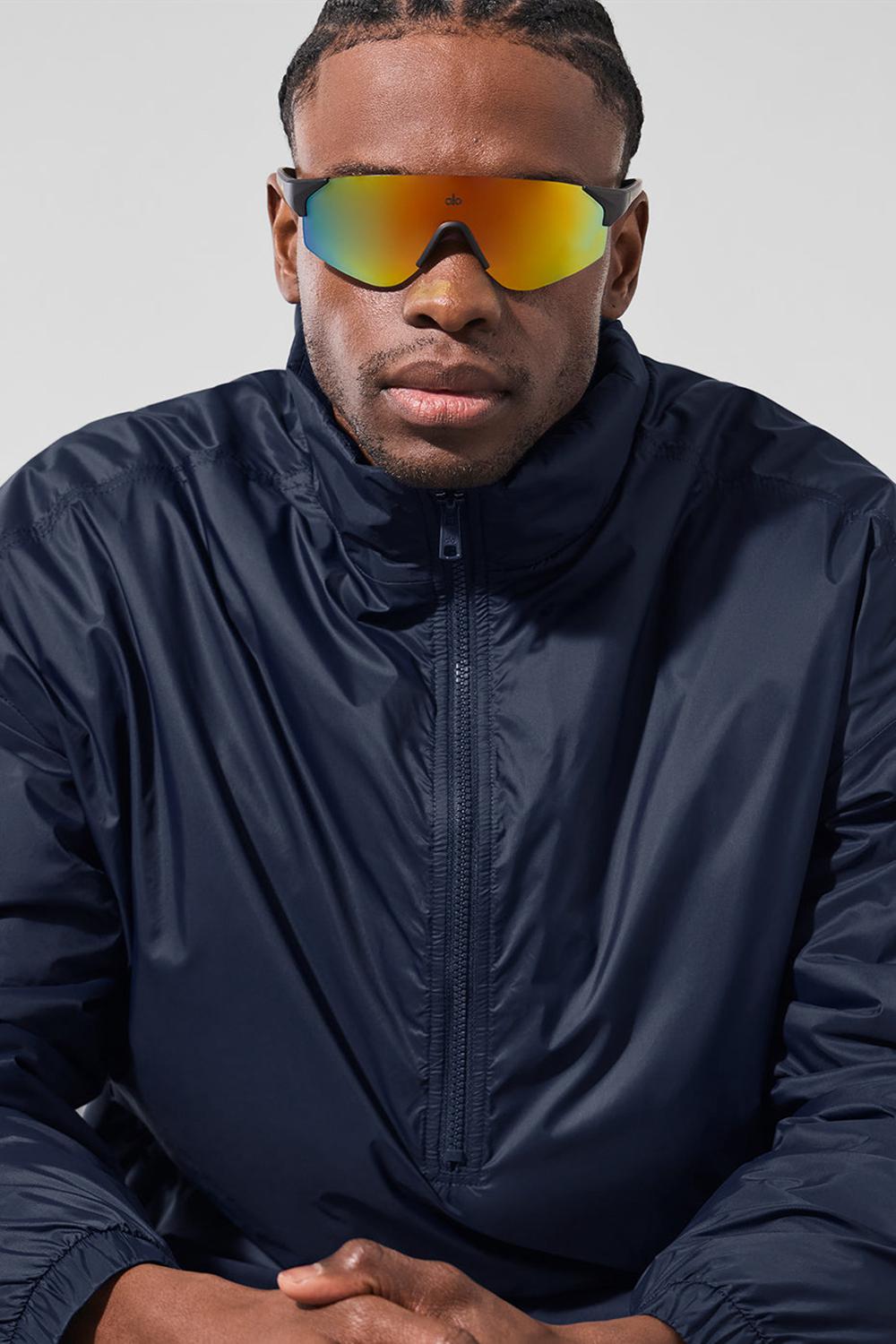 Μπουφαν ανδρικα Alo Yoga Latitude Light Weight 1/2 Zip Pullover σκουρο μπλε | Greece  ZPRAK-9683