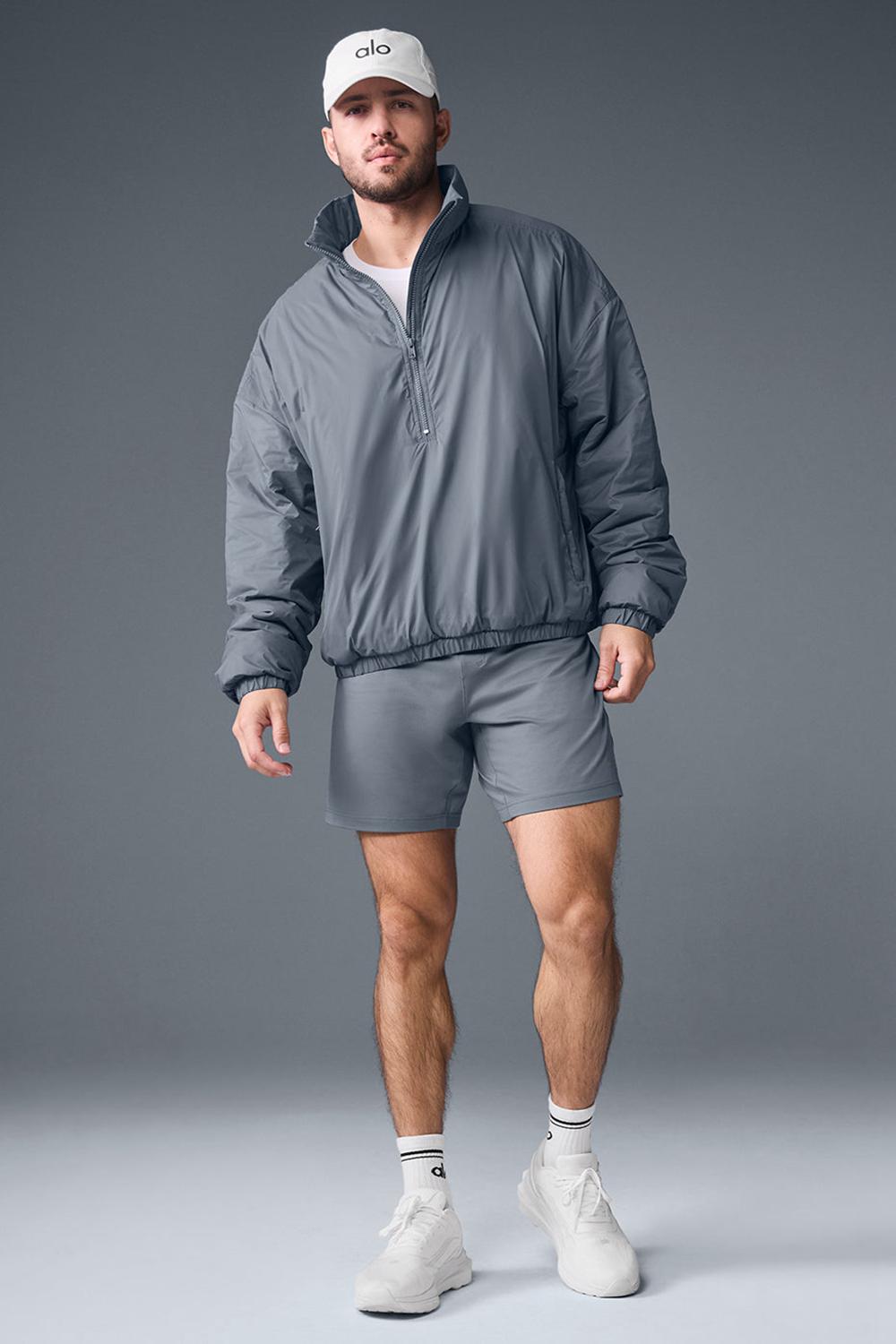 Μπουφαν ανδρικα Alo Yoga Latitude Light Weight 1/2 Zip γκρι | Greece  VPQYA-9128