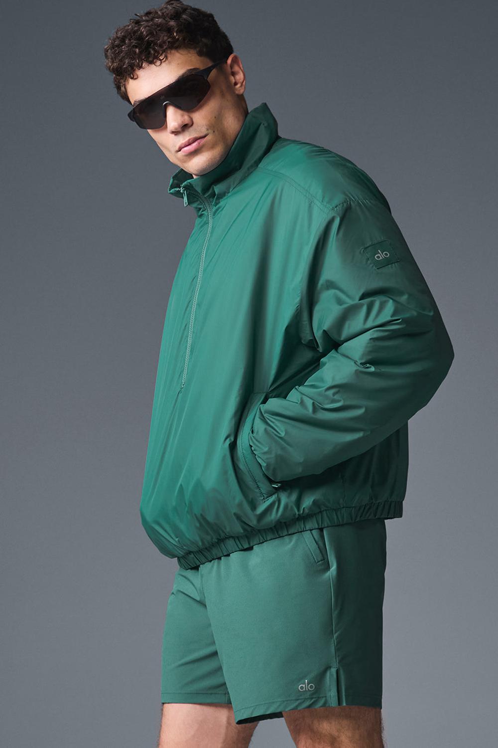 Μπουφαν ανδρικα Alo Yoga Latitude Light Weight 1/2 Zip Pullover Winter Ivy | Greece  IMGFD-4786