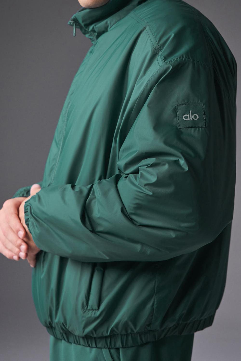 Μπουφαν ανδρικα Alo Yoga Latitude Light Weight 1/2 Zip Pullover Winter Ivy | Greece  IMGFD-4786
