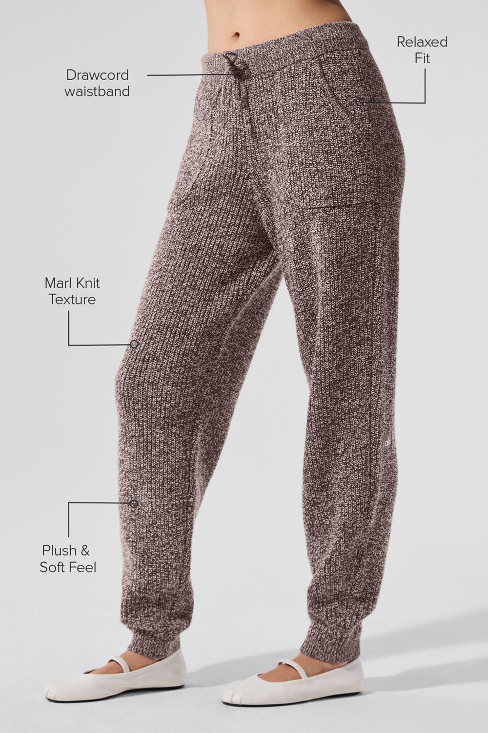 Παντελονι γυναικεια Alo Yoga Marl Sweater Mushroom Marl | Greece  XSNYM-0751