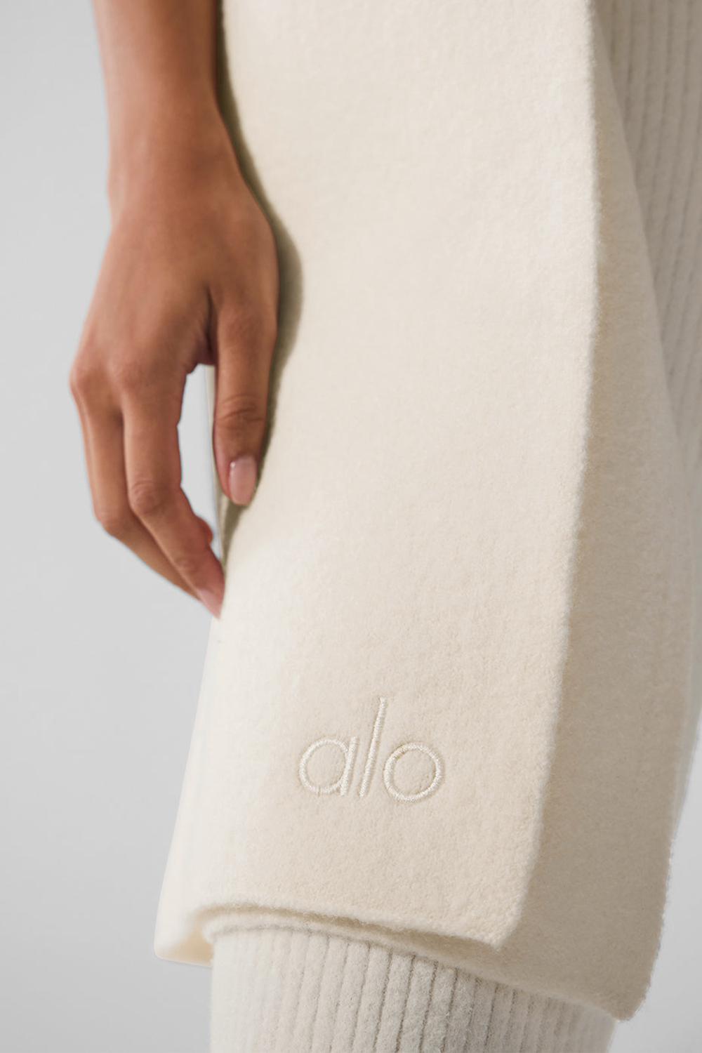 Κασκολ ανδρικα Alo Yoga Merino Wool Oversized Ivory | Greece  QTXDE-3758