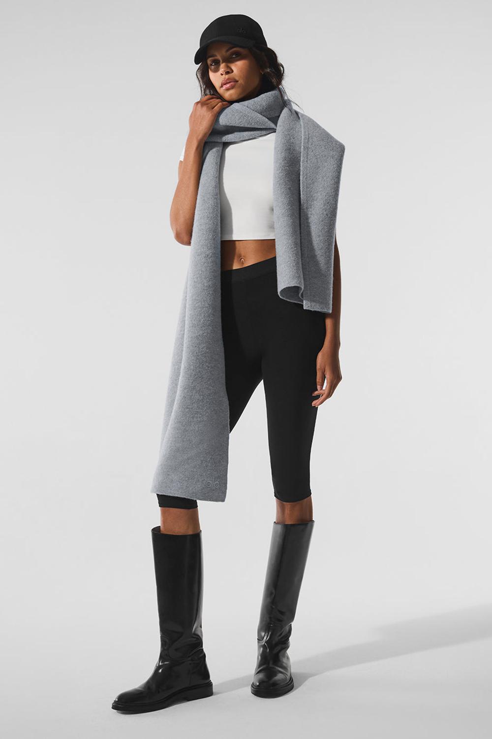 Κασκολ ανδρικα Alo Yoga Merino Wool Oversized γκρι | Greece  XQNGO-6239