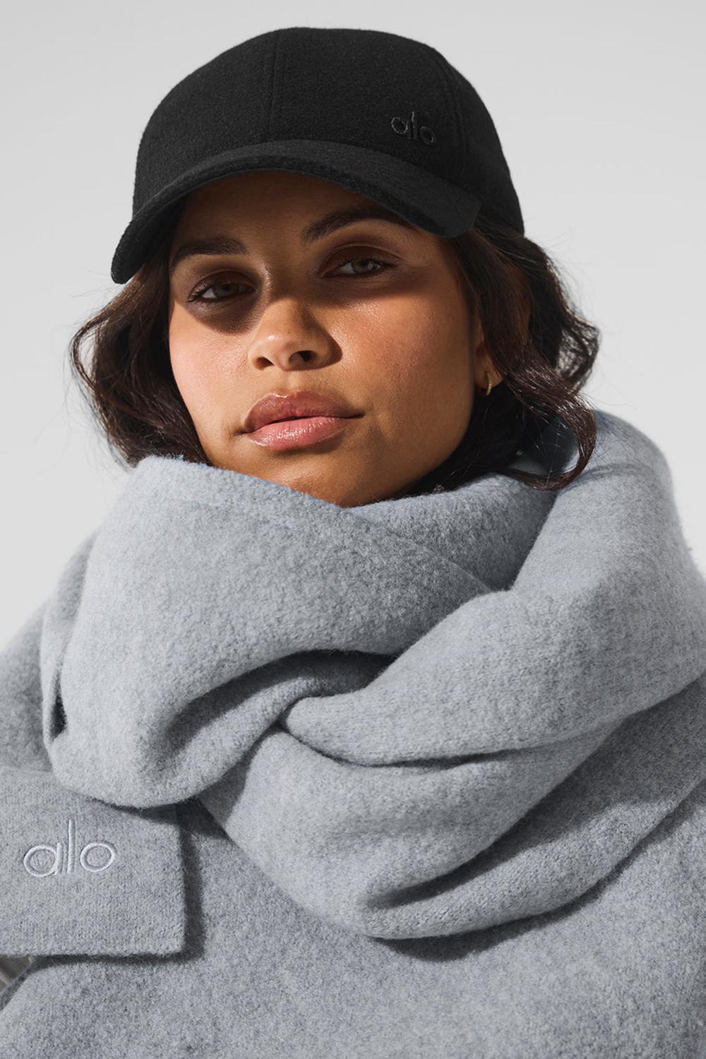 Κασκολ ανδρικα Alo Yoga Merino Wool Oversized γκρι | Greece  XQNGO-6239