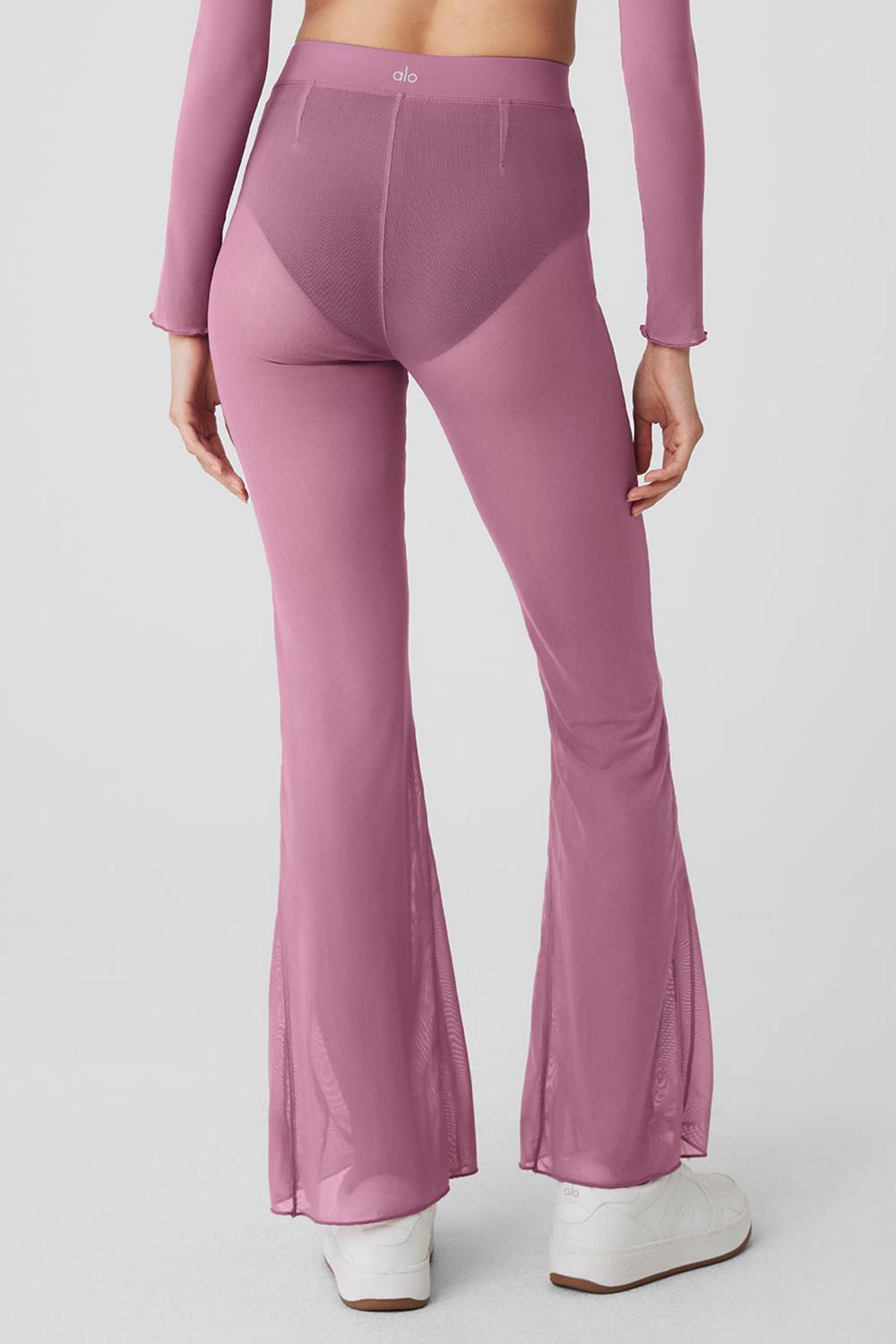 Παντελονι γυναικεια Alo Yoga Mesh High-Waist Flicker Soft Mulberry | Greece  RBPEZ-1683