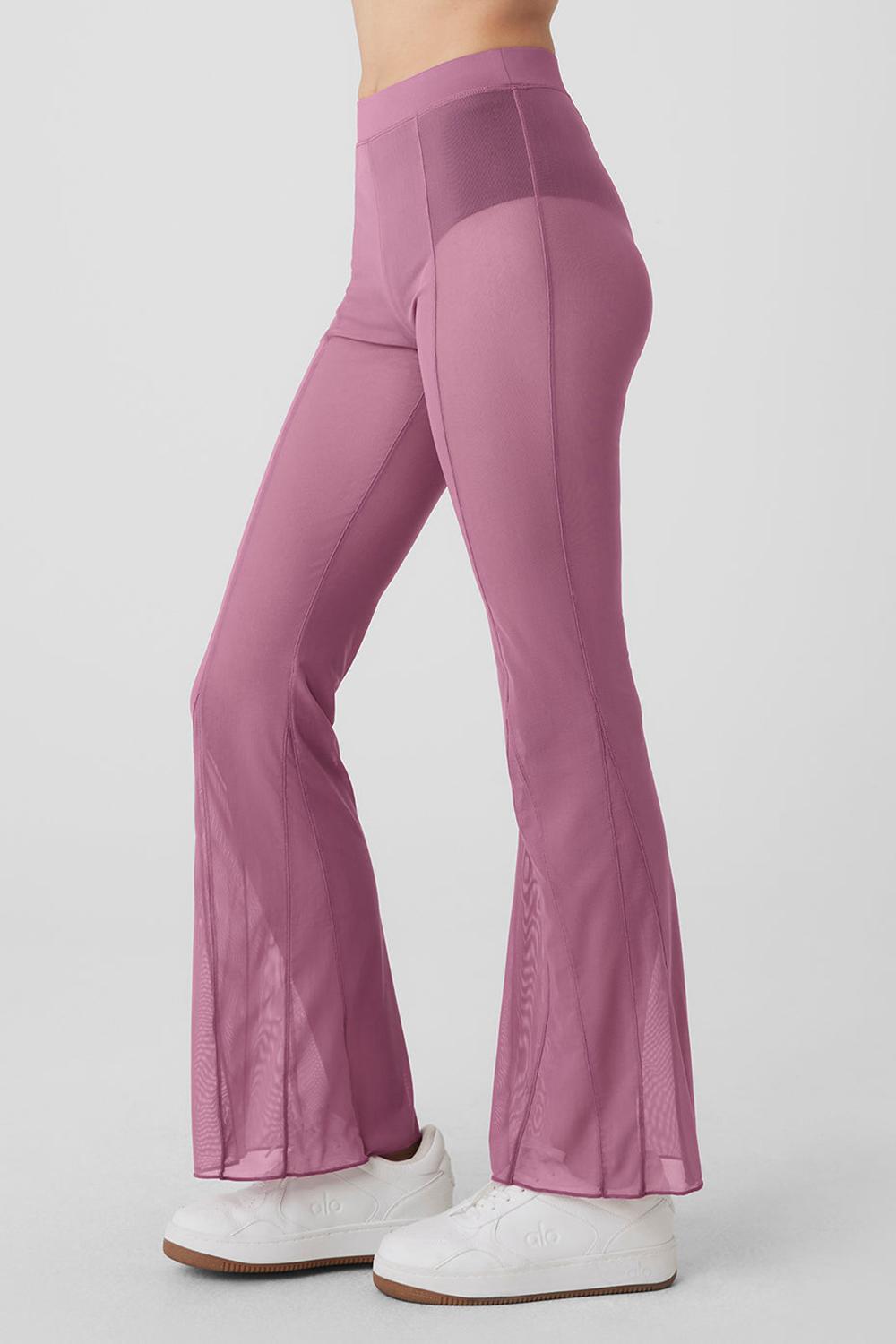 Παντελονι γυναικεια Alo Yoga Mesh High-Waist Flicker Soft Mulberry | Greece  RBPEZ-1683