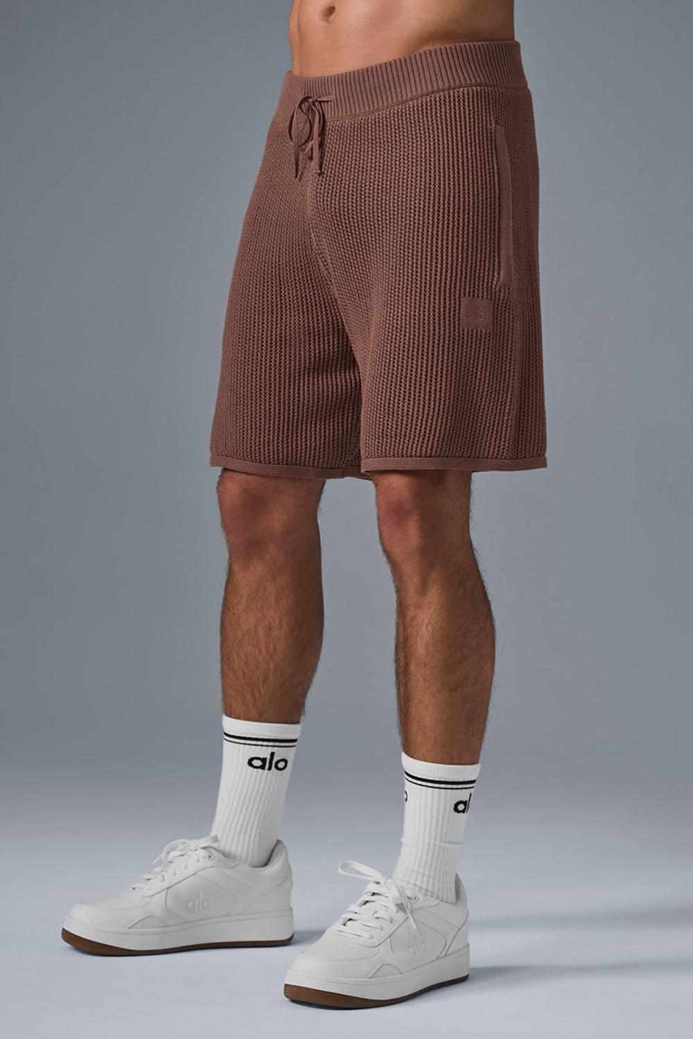 Σορτσ ανδρικα Alo Yoga Open-Knit Chestnut | Greece  VEHQX-4958