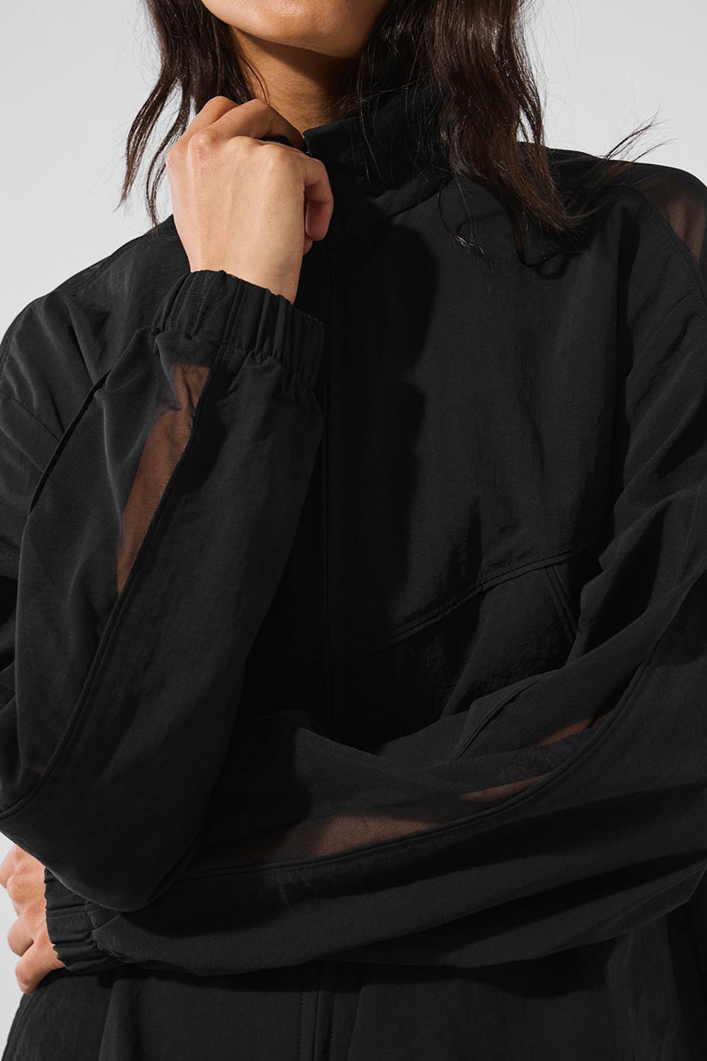 Μπουφαν γυναικεια Alo Yoga Origin Full-Zip Track μαυρα | Greece  LAPMW-9367