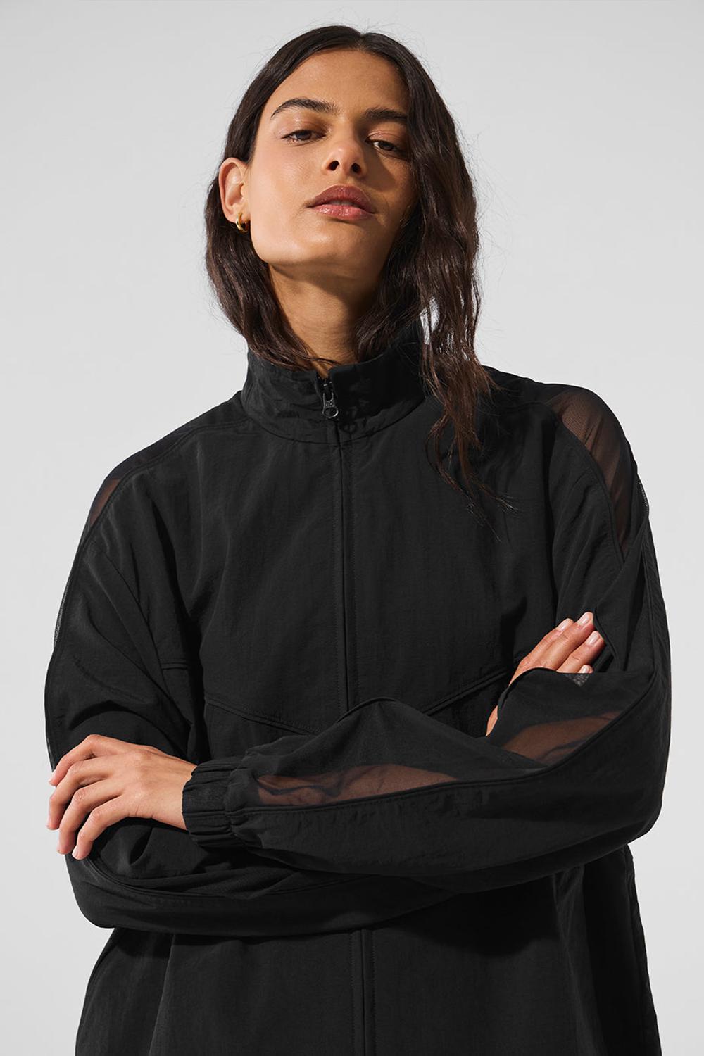 Μπουφαν γυναικεια Alo Yoga Origin Full-Zip Track μαυρα | Greece  LAPMW-9367