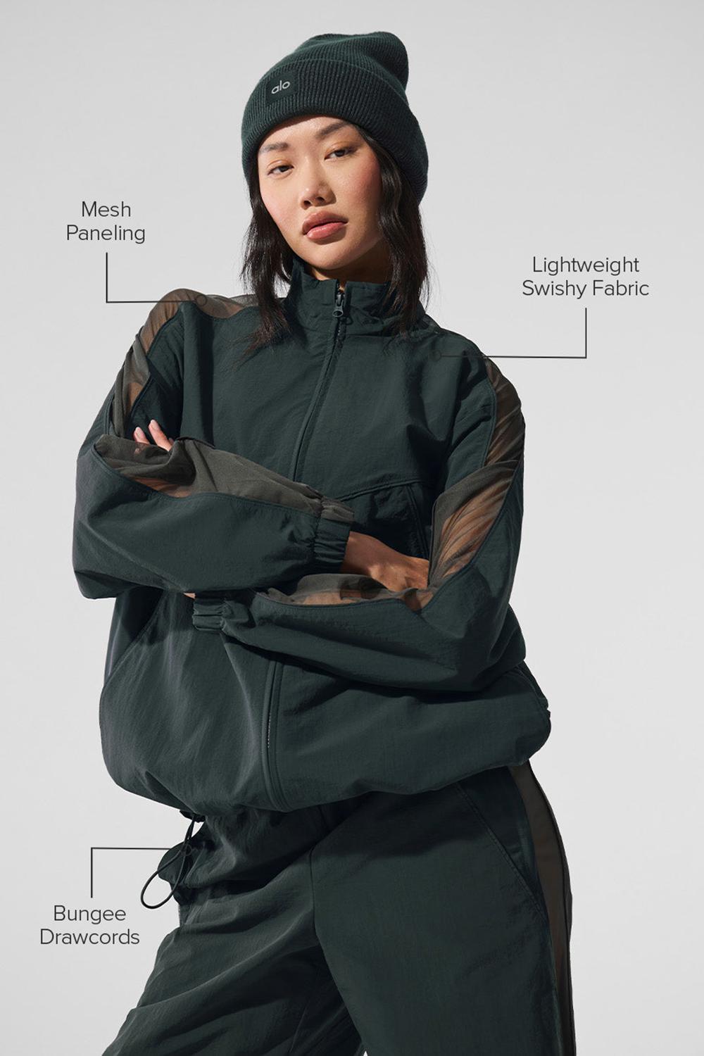 Μπουφαν γυναικεια Alo Yoga Origin Full-Zip Track πρασινο | Greece  QTDOI-1309