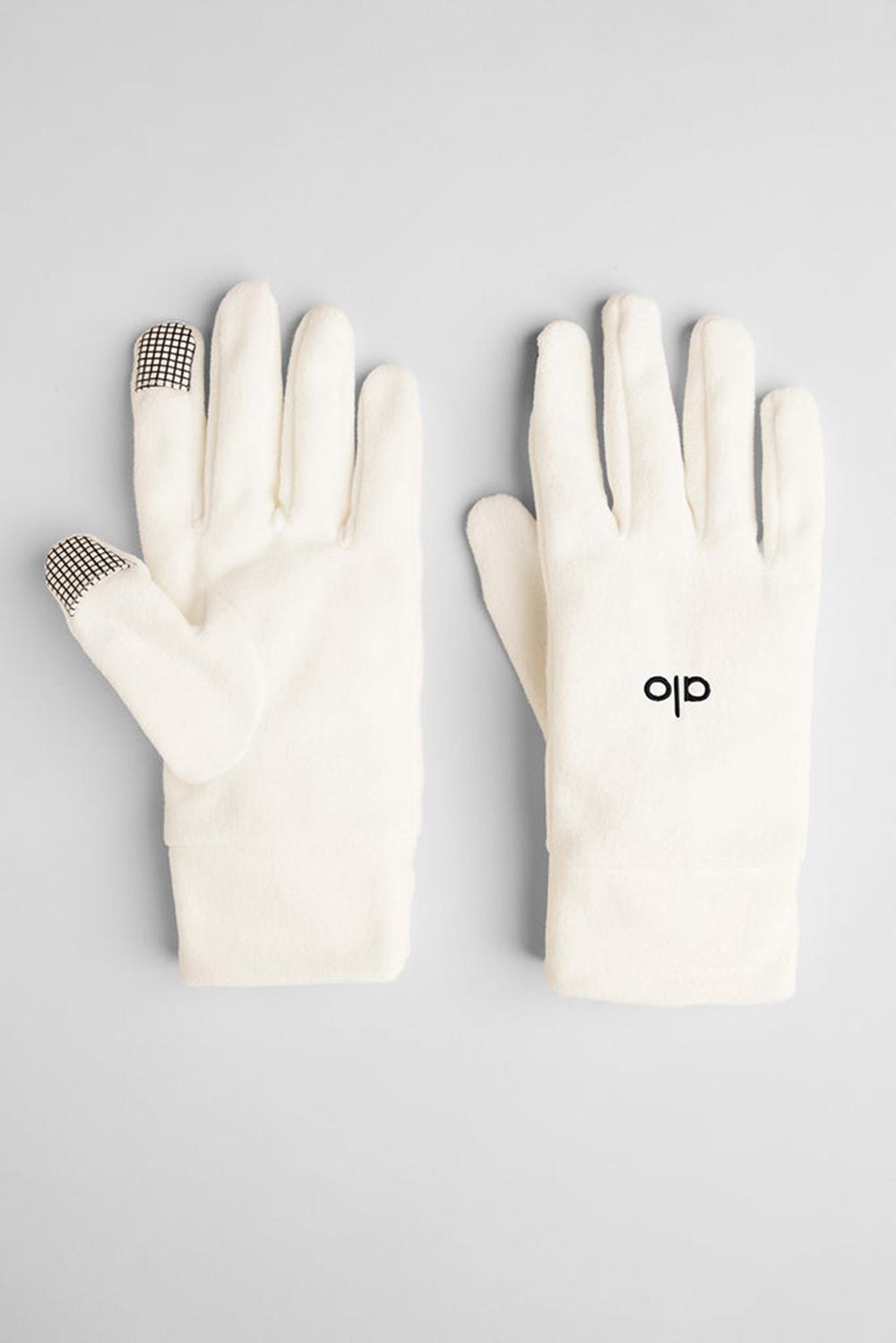 Γαντια ανδρικα Alo Yoga Performance Fleece Ivory | Greece  DHBVF-3801