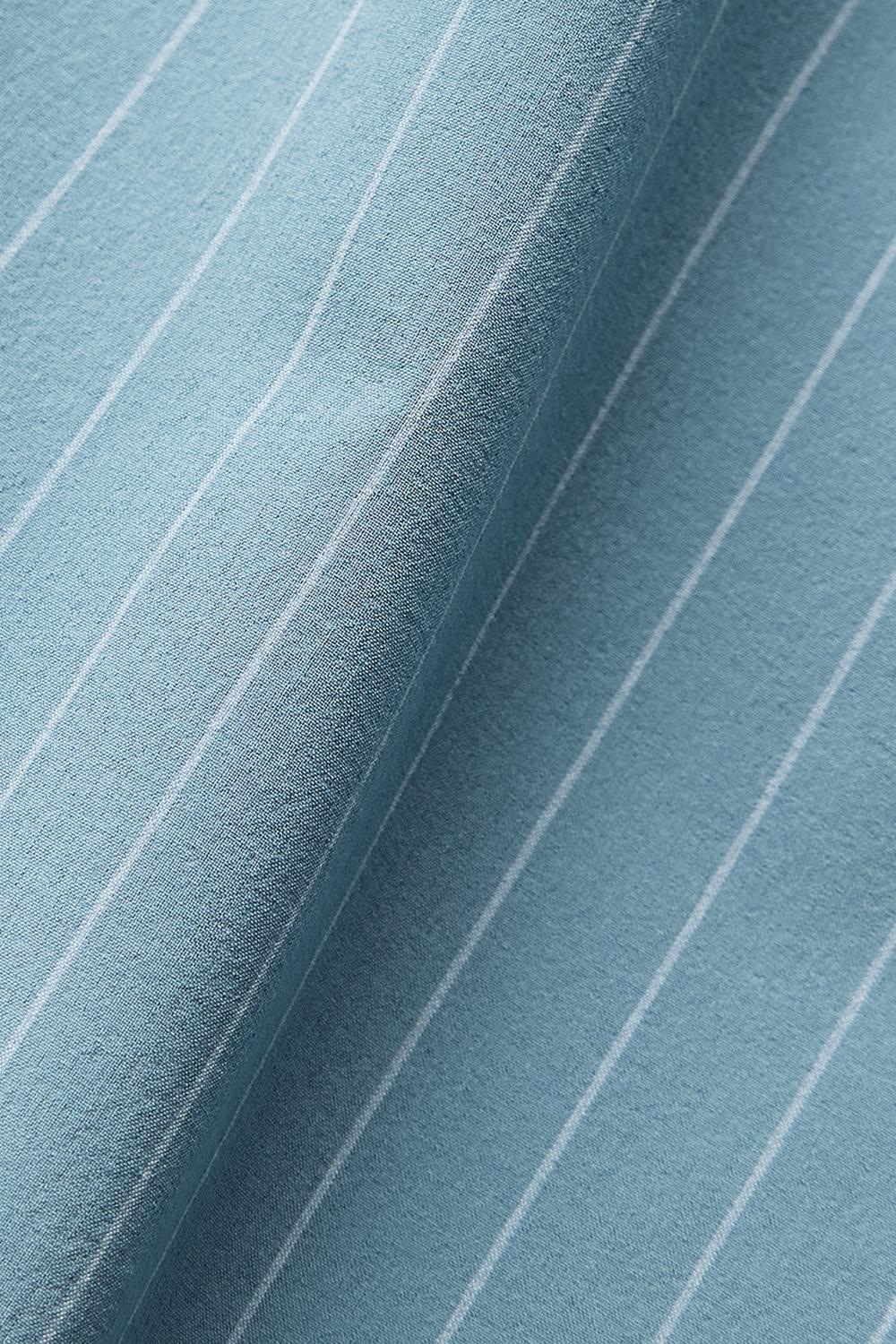 Μακρυμανικο γυναικεια Alo Yoga Pinstripe Daylight Button Down σκούρο μπλε ασπρα | Greece  MLDAF-0851