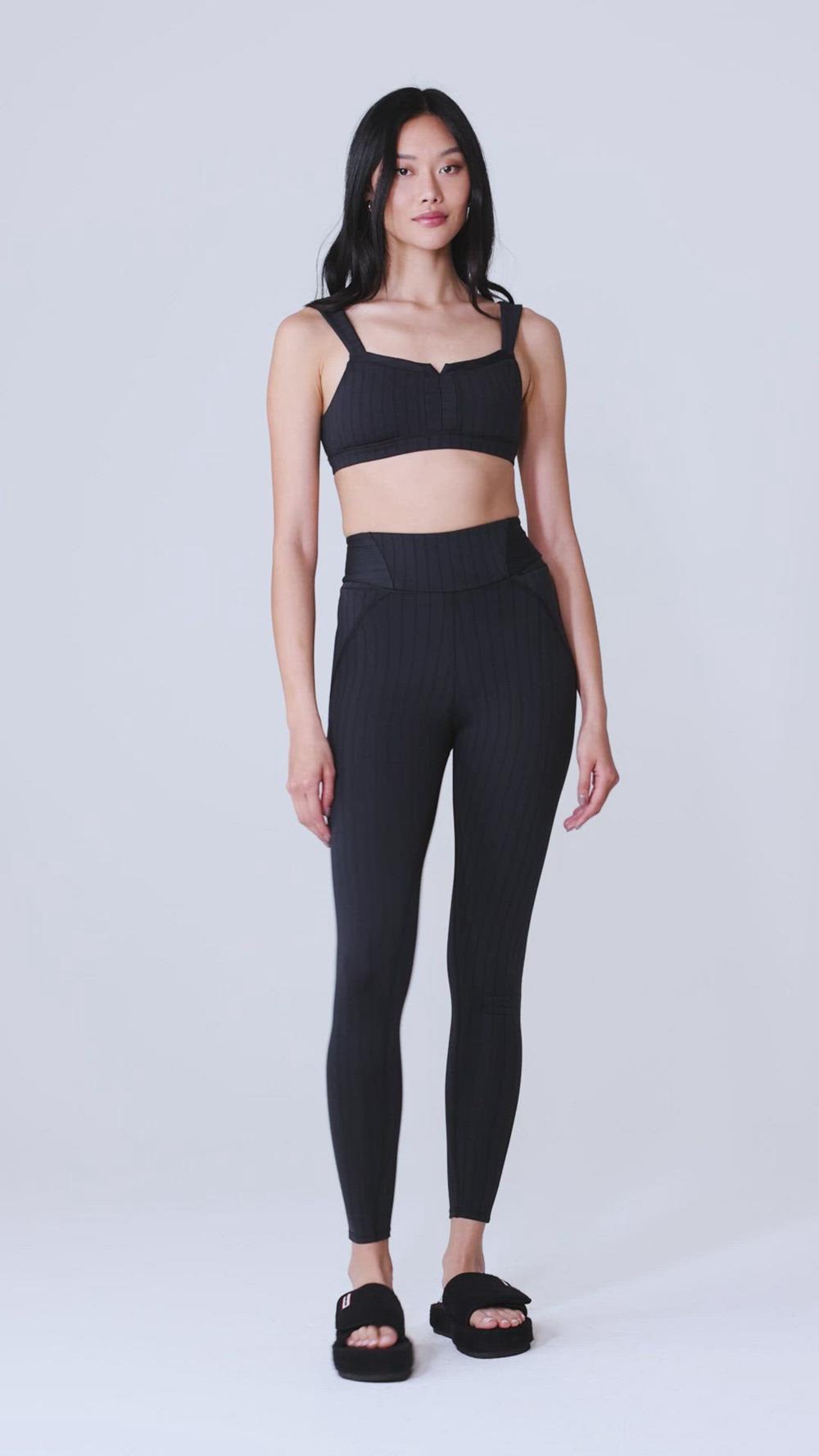 Κολαν γυναικεια Alo Yoga Pinstripe Jacquard Extreme High-Waist μαυρα | Greece  ZFOMS-4091