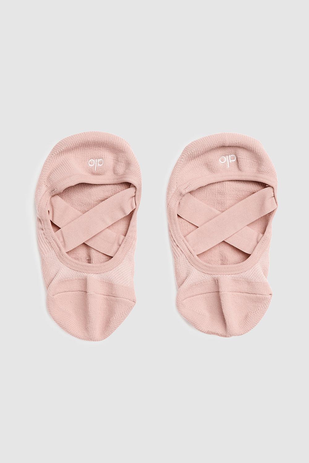 Καλτσεσ γυναικεια Alo Yoga Pivot Barre Barres Pale Mauve | Greece  UOBFG-9186