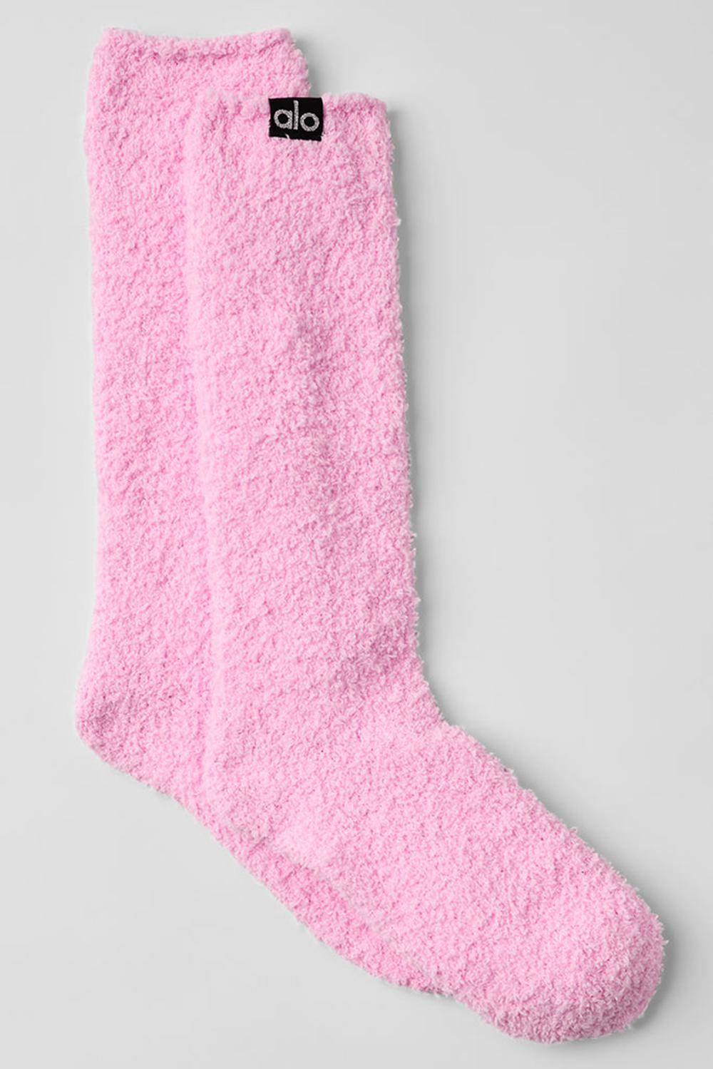 Καλτσεσ γυναικεια Alo Yoga Plush Lush ροζ | Greece  BYXMA-0791