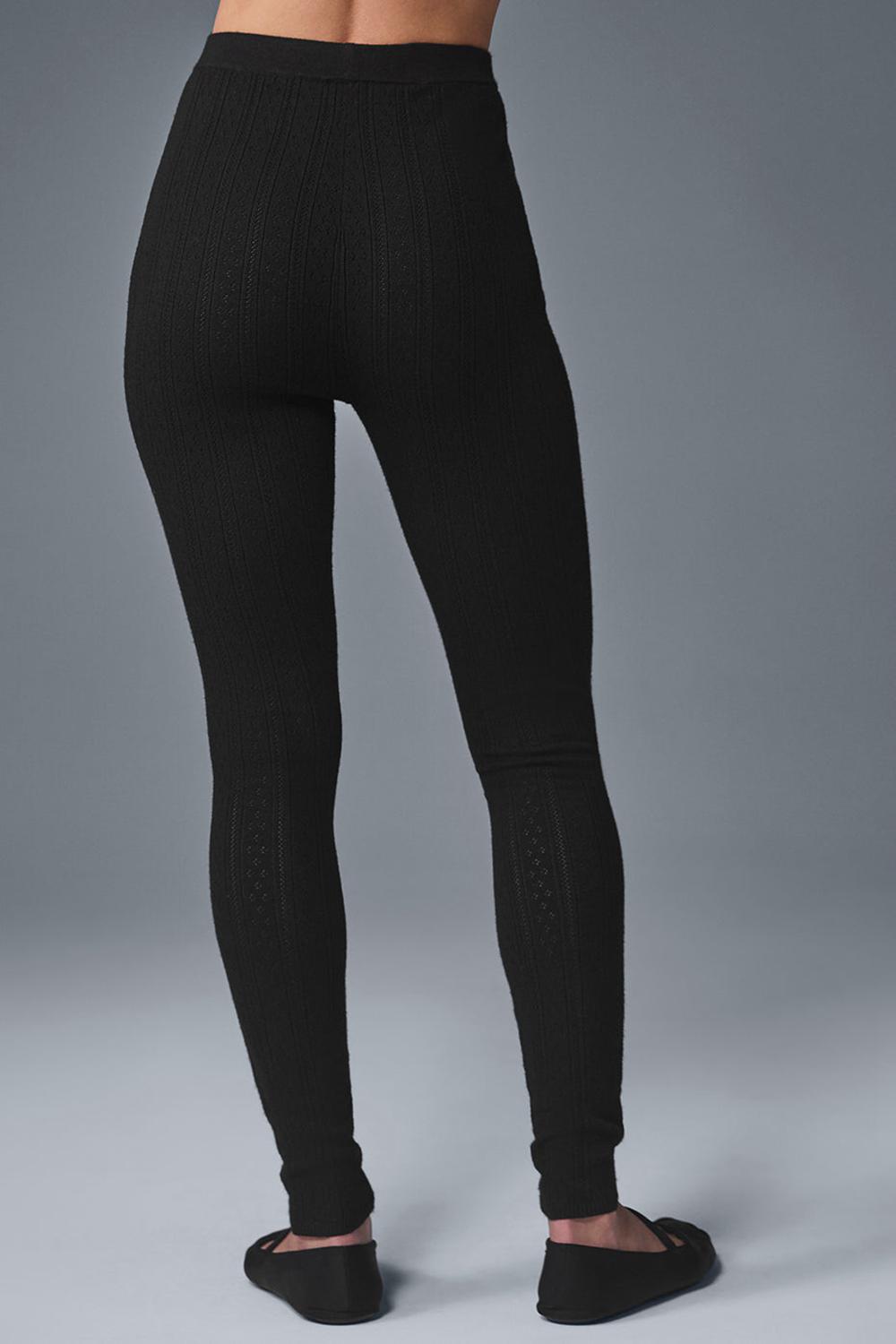 Κολαν γυναικεια Alo Yoga Pointelle Sweater High-Waist Be Mine μαυρα | Greece  UHQNI-2340