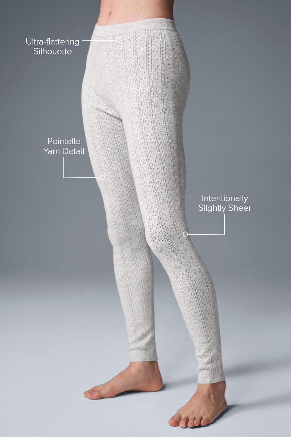 Κολαν γυναικεια Alo Yoga Pointelle Sweater High-Waist Be Mine ανοιχτο γκρι | Greece  KIDZP-8710