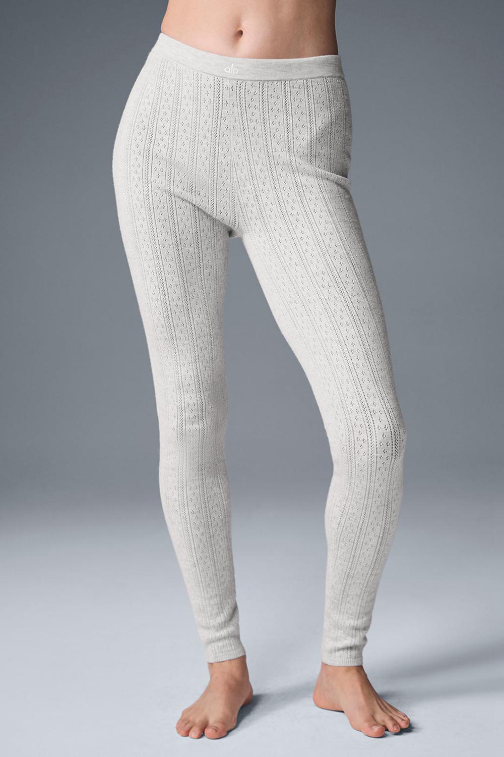 Κολαν γυναικεια Alo Yoga Pointelle Sweater High-Waist Be Mine ανοιχτο γκρι | Greece  KIDZP-8710