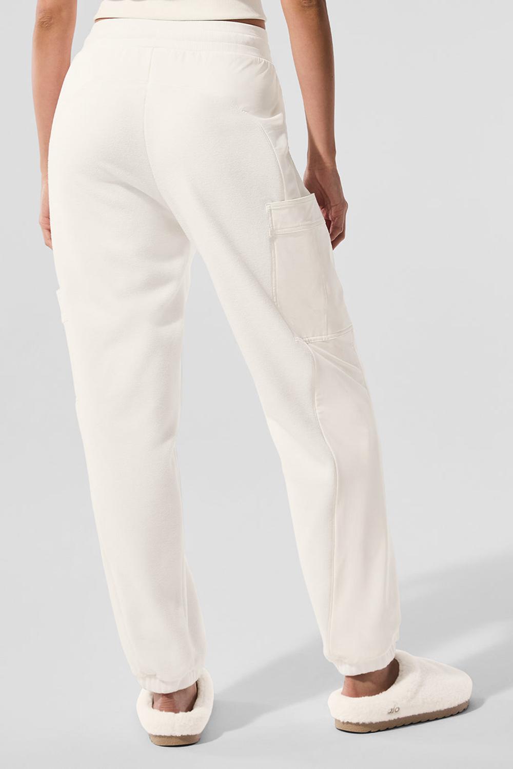 Παντελονι γυναικεια Alo Yoga Polar Fleece Wintry Mix Ivory | Greece  BQIXU-8094
