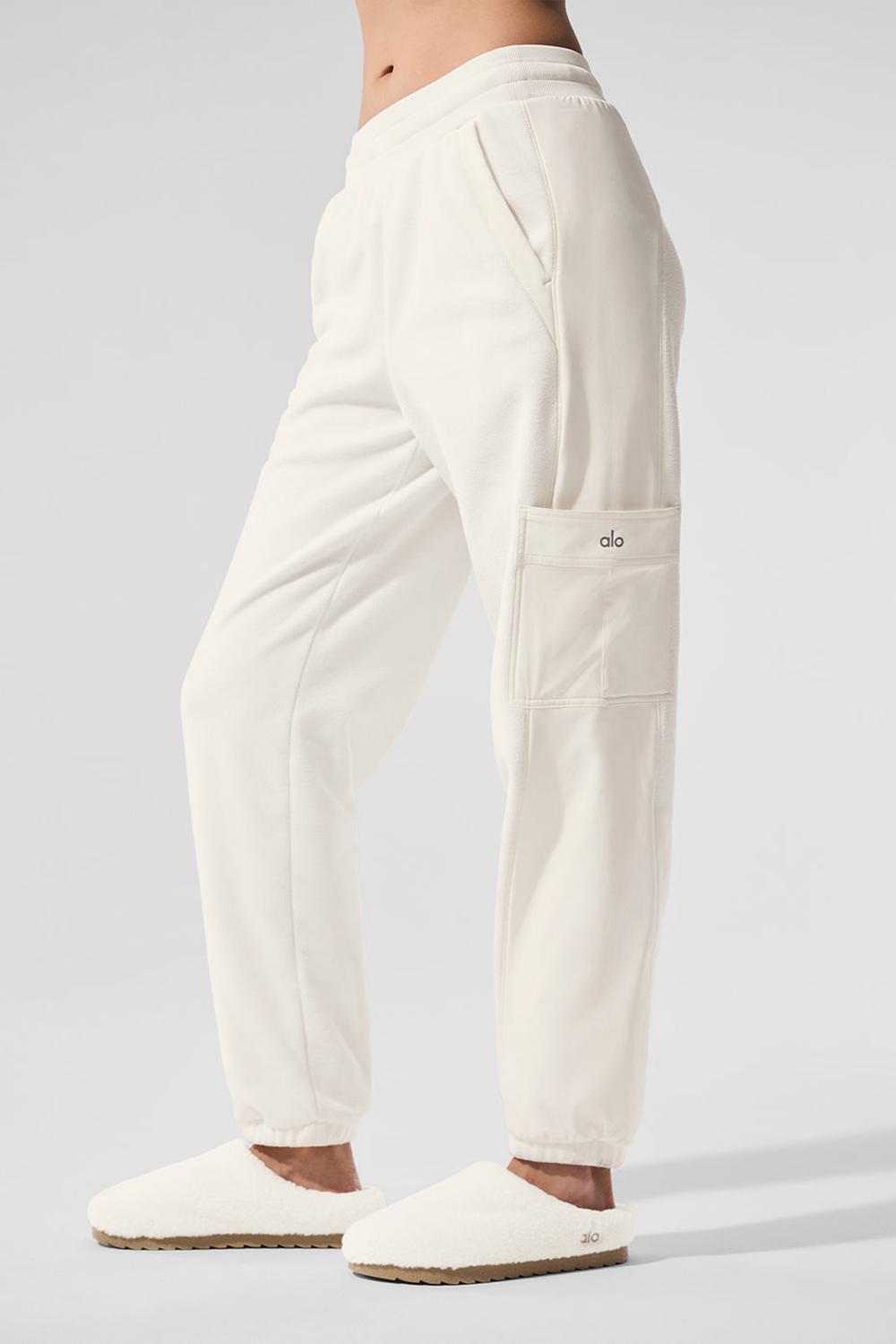 Παντελονι γυναικεια Alo Yoga Polar Fleece Wintry Mix Ivory | Greece  BQIXU-8094
