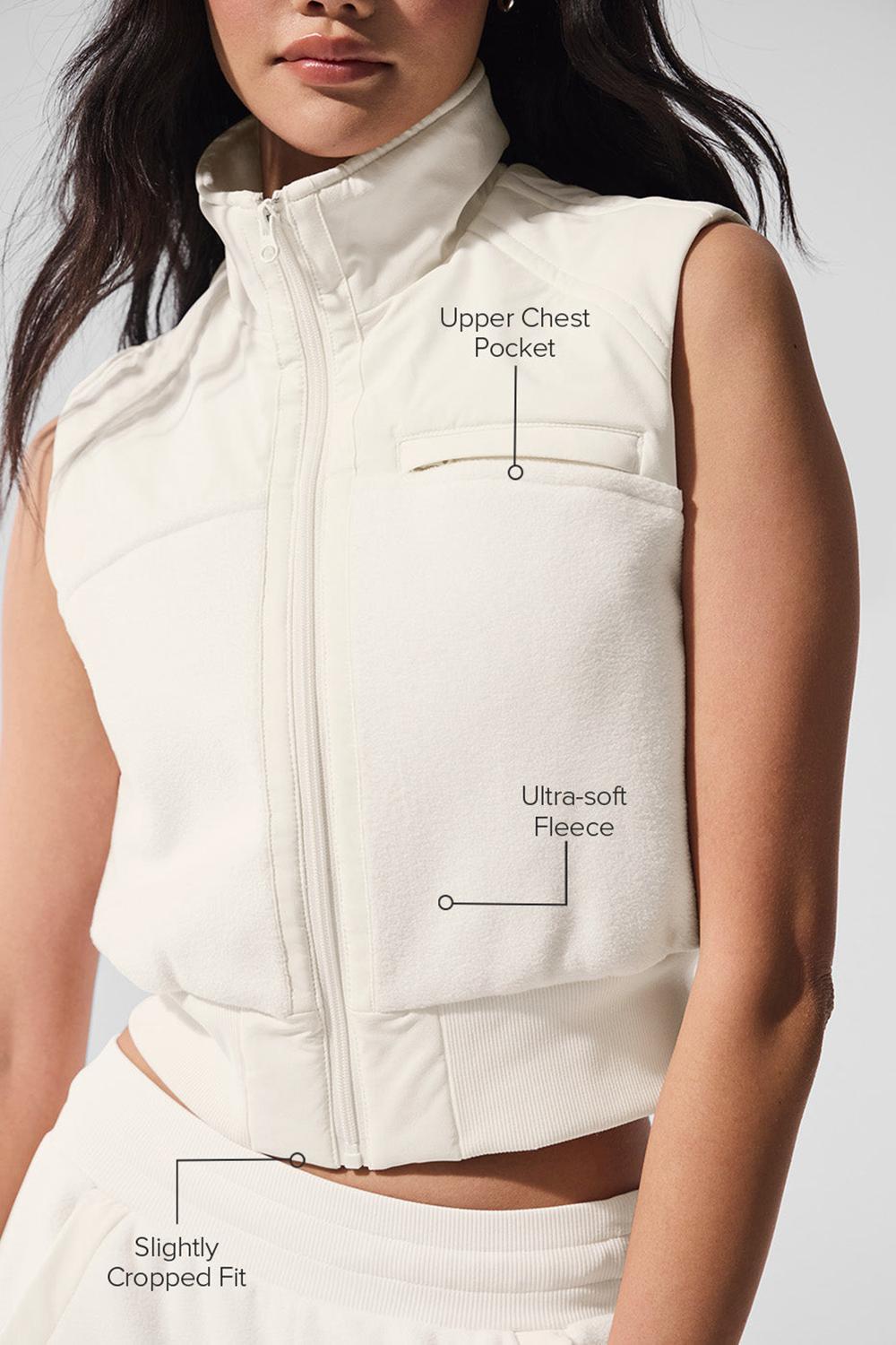 Γιλεκο γυναικεια Alo Yoga Polar Fleece Wintry Mix Ivory | Greece  QJXSK-2187