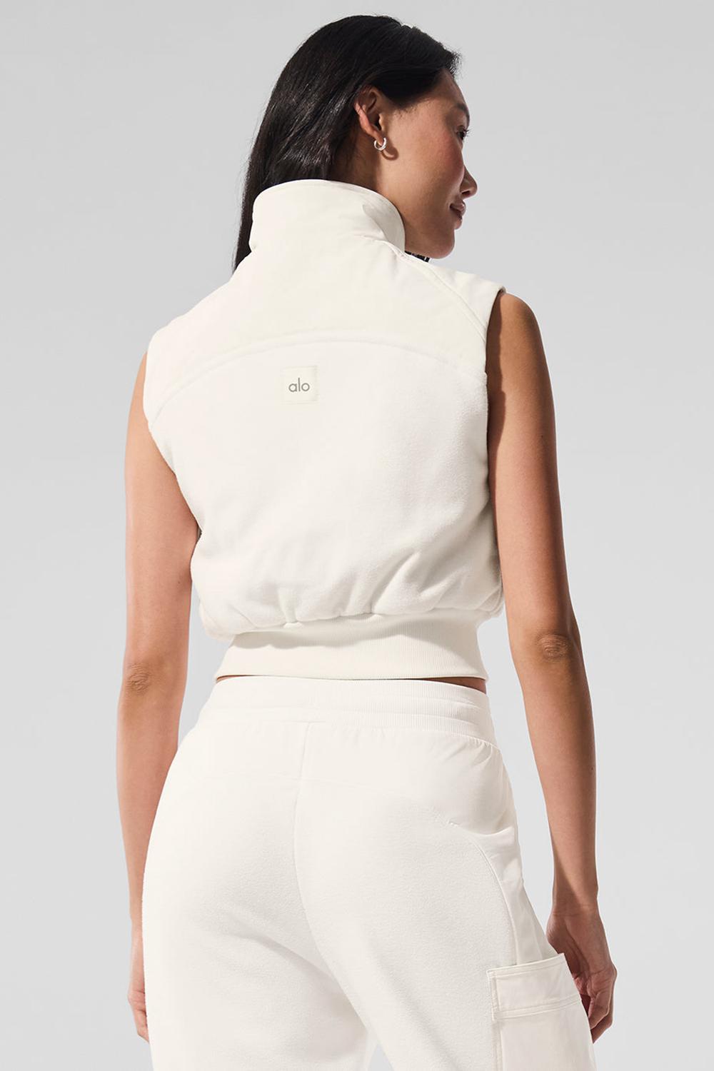 Γιλεκο γυναικεια Alo Yoga Polar Fleece Wintry Mix Ivory | Greece  QJXSK-2187