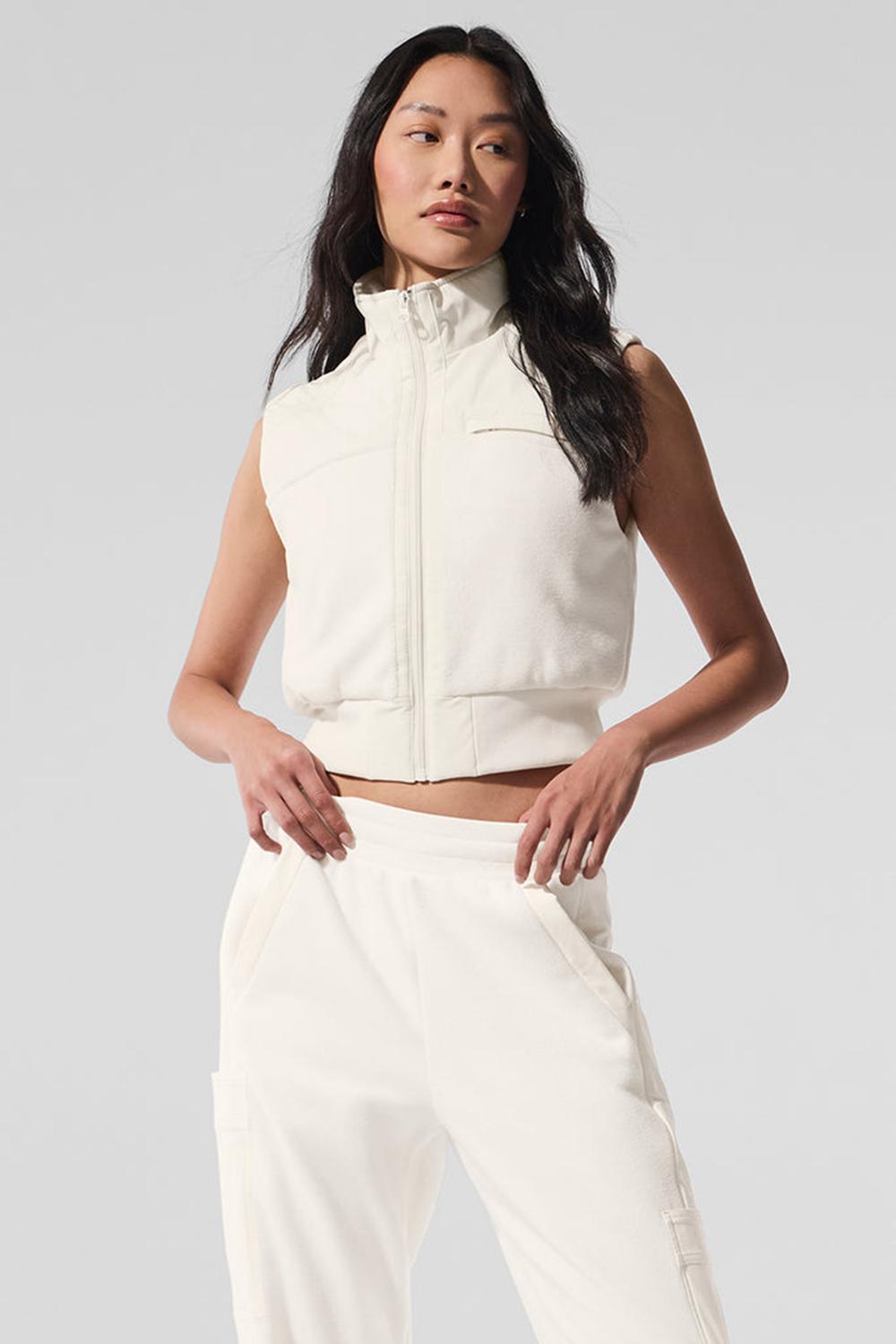 Γιλεκο γυναικεια Alo Yoga Polar Fleece Wintry Mix Ivory | Greece  QJXSK-2187