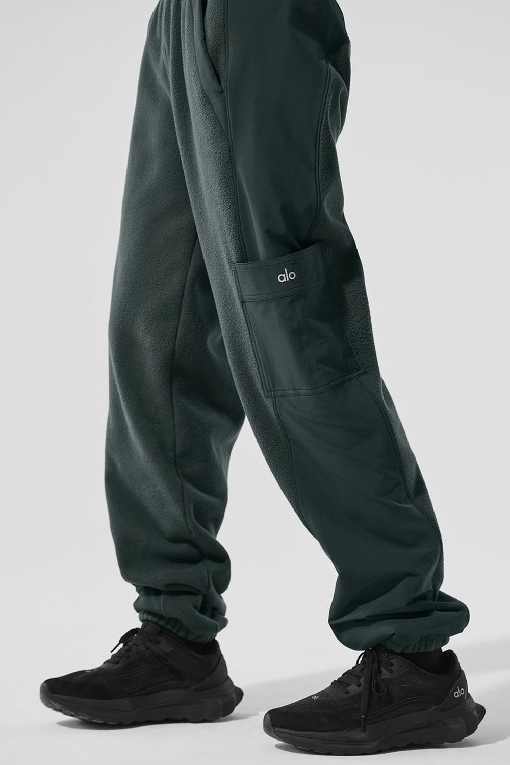 Παντελονι γυναικεια Alo Yoga Polar Fleece Wintry Mix πρασινο | Greece  LRCTZ-4086