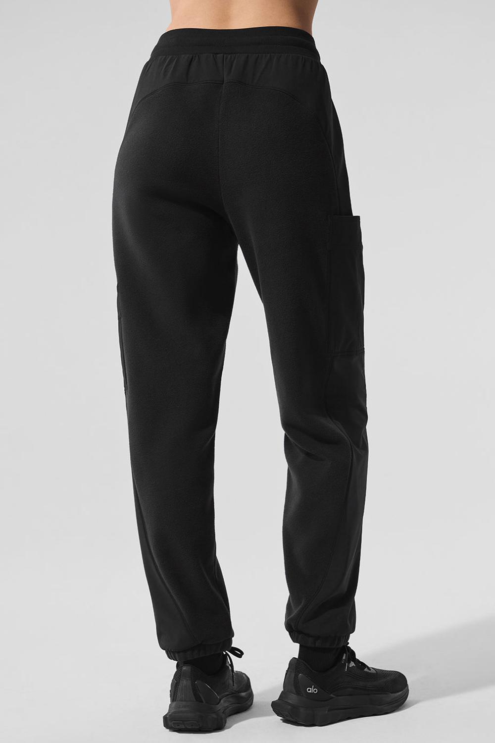 Παντελονι γυναικεια Alo Yoga Polar Fleece Wintry Mix μαυρα | Greece  REFYA-4683