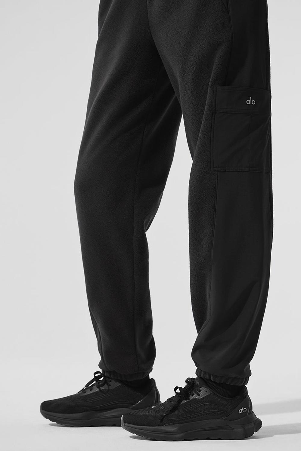 Παντελονι γυναικεια Alo Yoga Polar Fleece Wintry Mix μαυρα | Greece  REFYA-4683