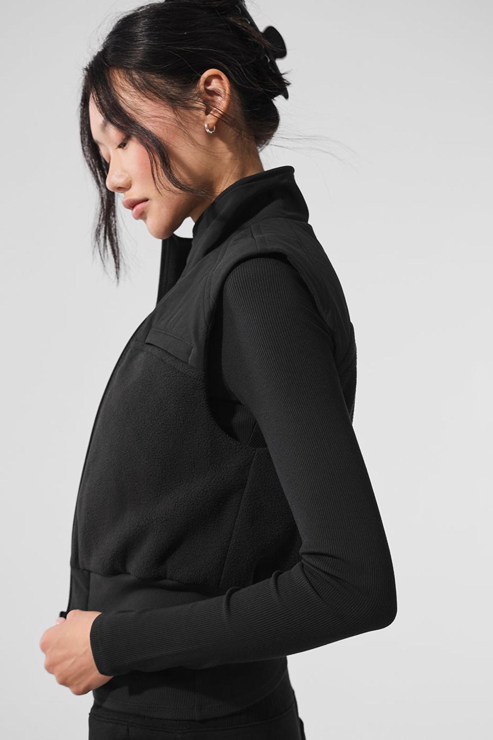 Γιλεκο γυναικεια Alo Yoga Polar Fleece Wintry Mix μαυρα | Greece  VJPZC-0162