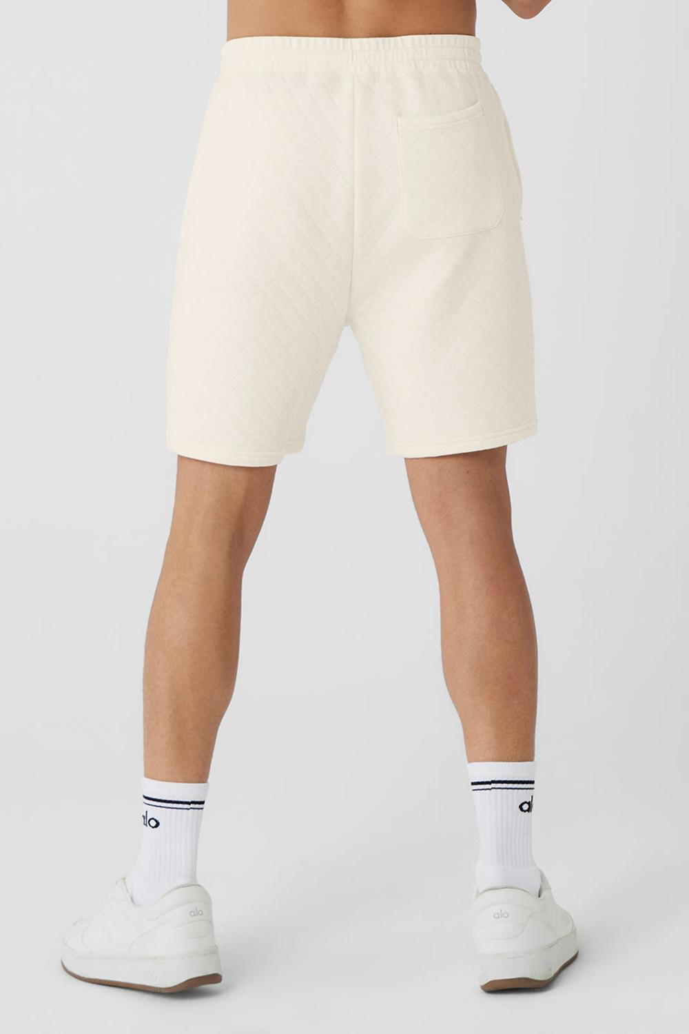 Σορτσ ανδρικα Alo Yoga Quilted Stadium Ivory | Greece  GMAYP-2756