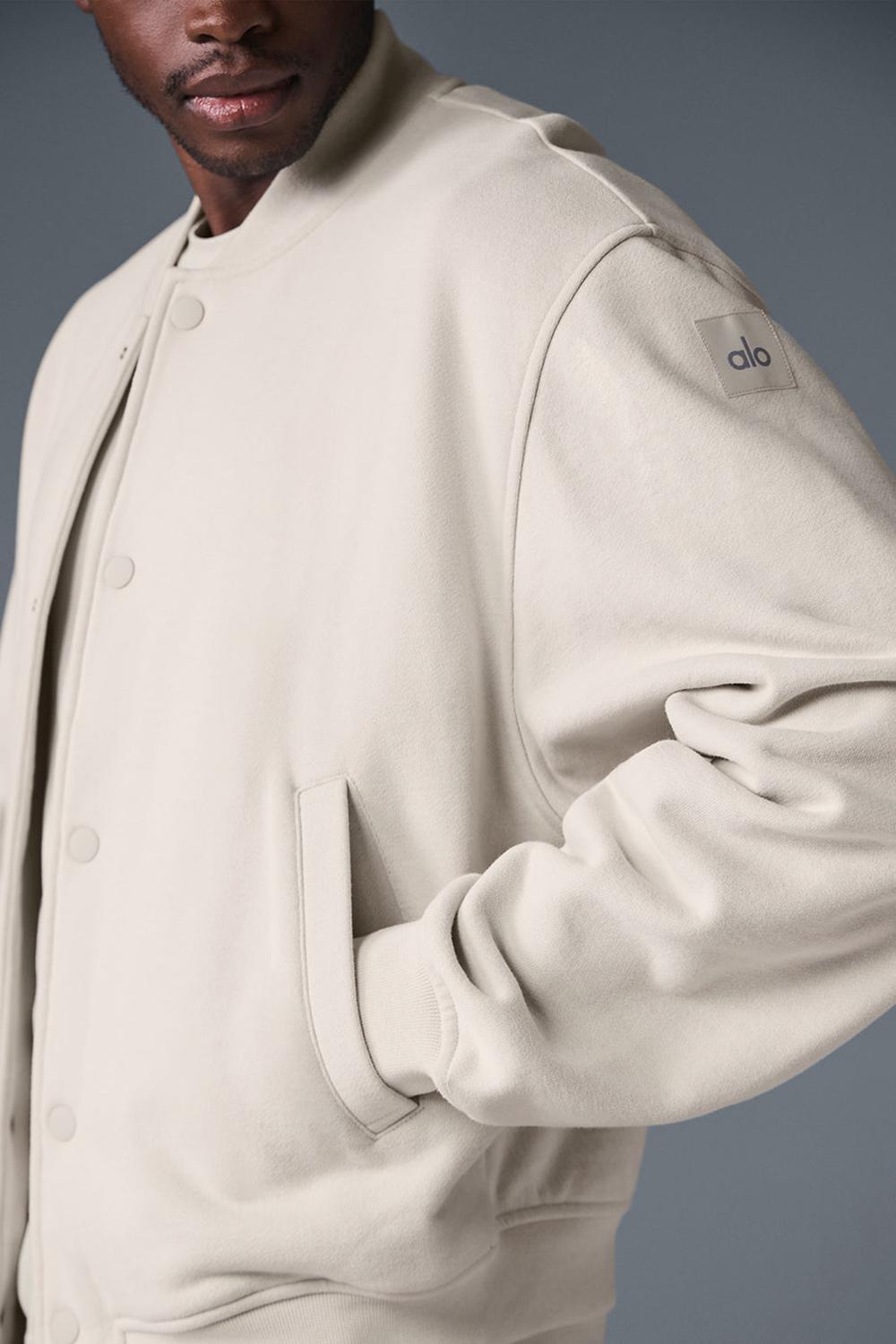 Μπουφαν ανδρικα Alo Yoga Renown Varsity Bone | Greece  DWYAO-9824