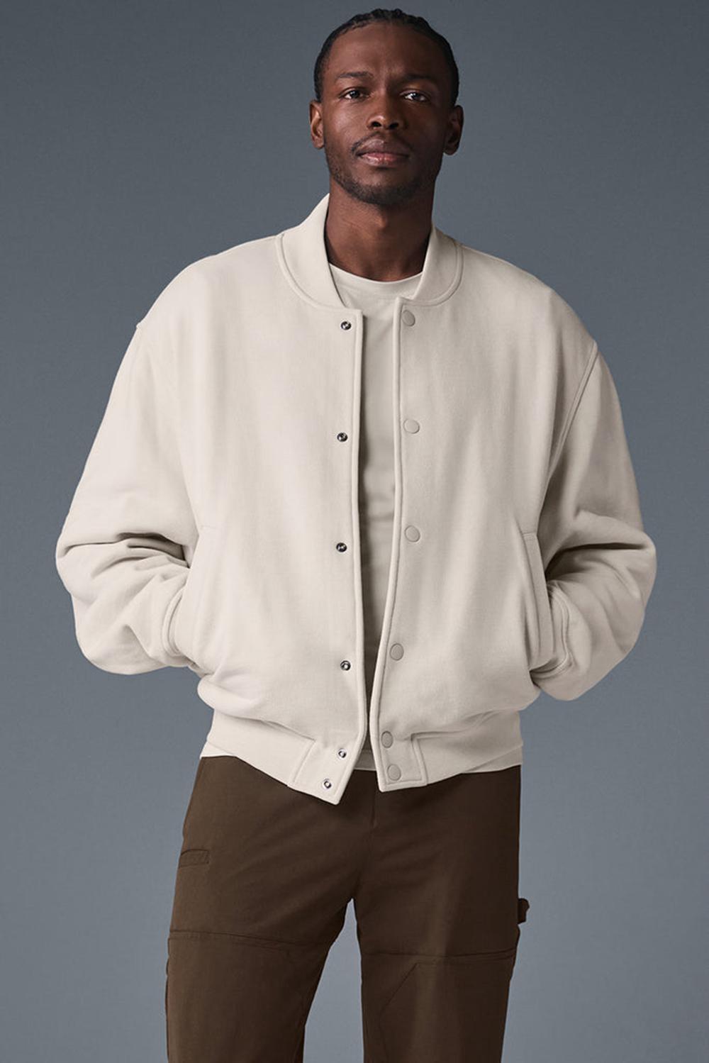 Μπουφαν ανδρικα Alo Yoga Renown Varsity Bone | Greece  DWYAO-9824